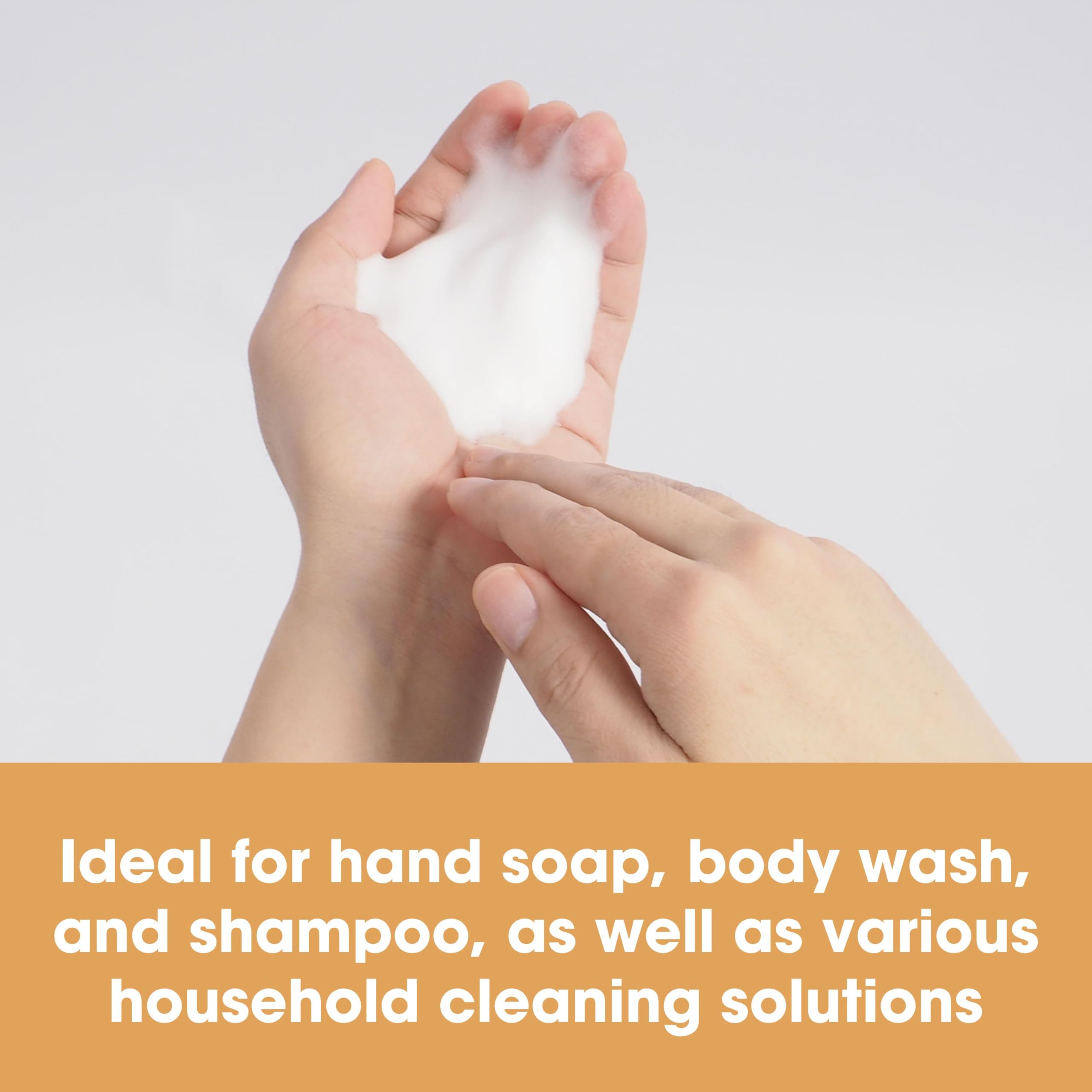 Furniture Clinic Foaming Bottle - 150ml Pump Dispenser for Soap/Shampoo | Reusable Plastic | Clear 3