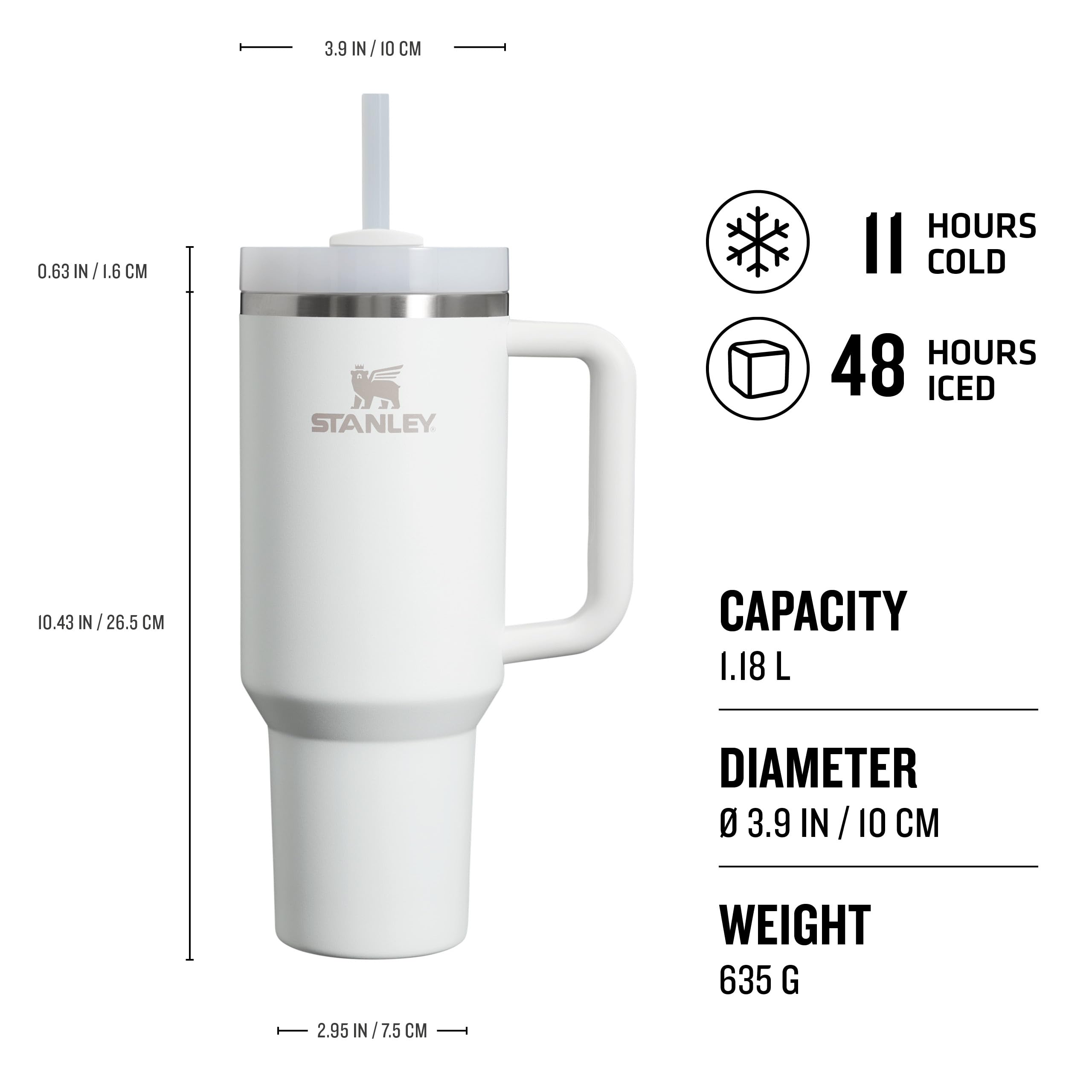 STANLEY 1913 Quencher H2.0 Flowstate Tumbler 1.2L - 48 Hours Cold with Ice | Recycled Steel