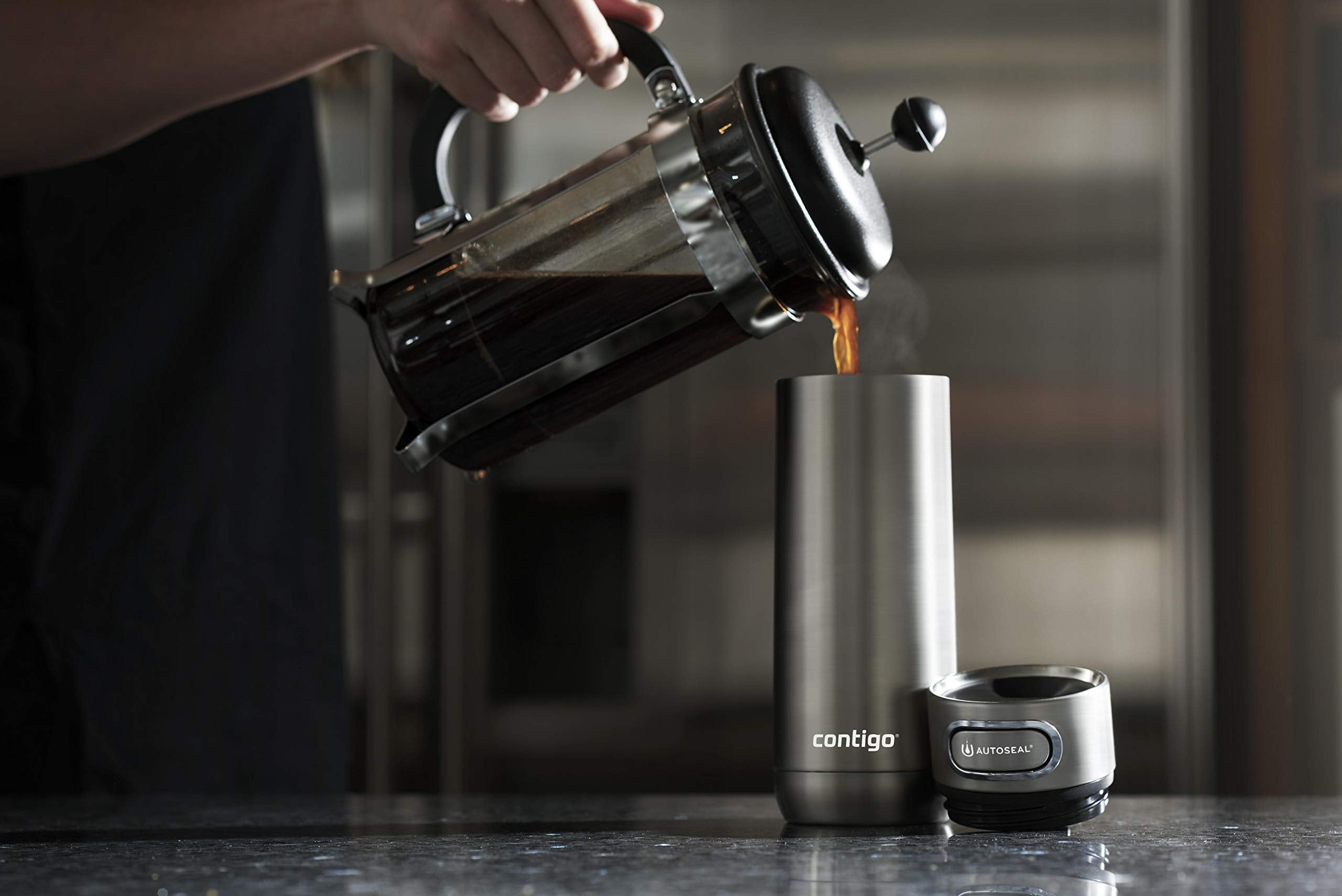 Contigo Luxe Autoseal Travel Mug - 470 ml Stainless Steel Thermal, Leakproof, Dishwasher Safe Lid 7