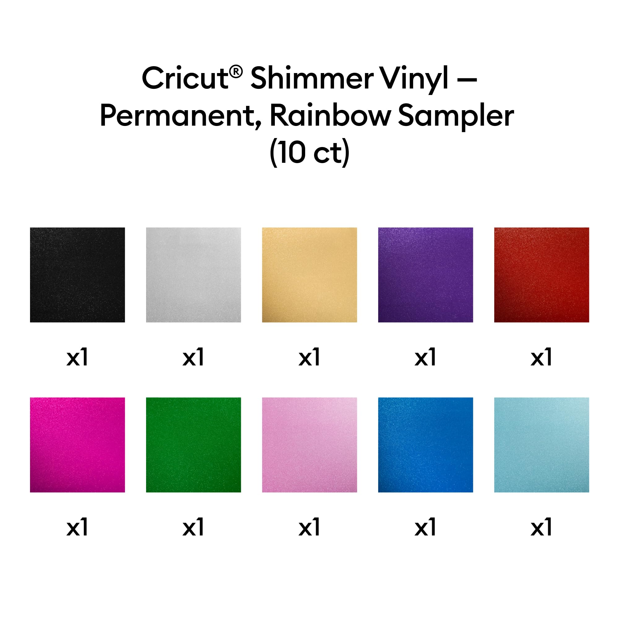 Cricut Permanent Glossy Vinyl - Party Pack | 10 Sheets | 12 in x 12 in 3
