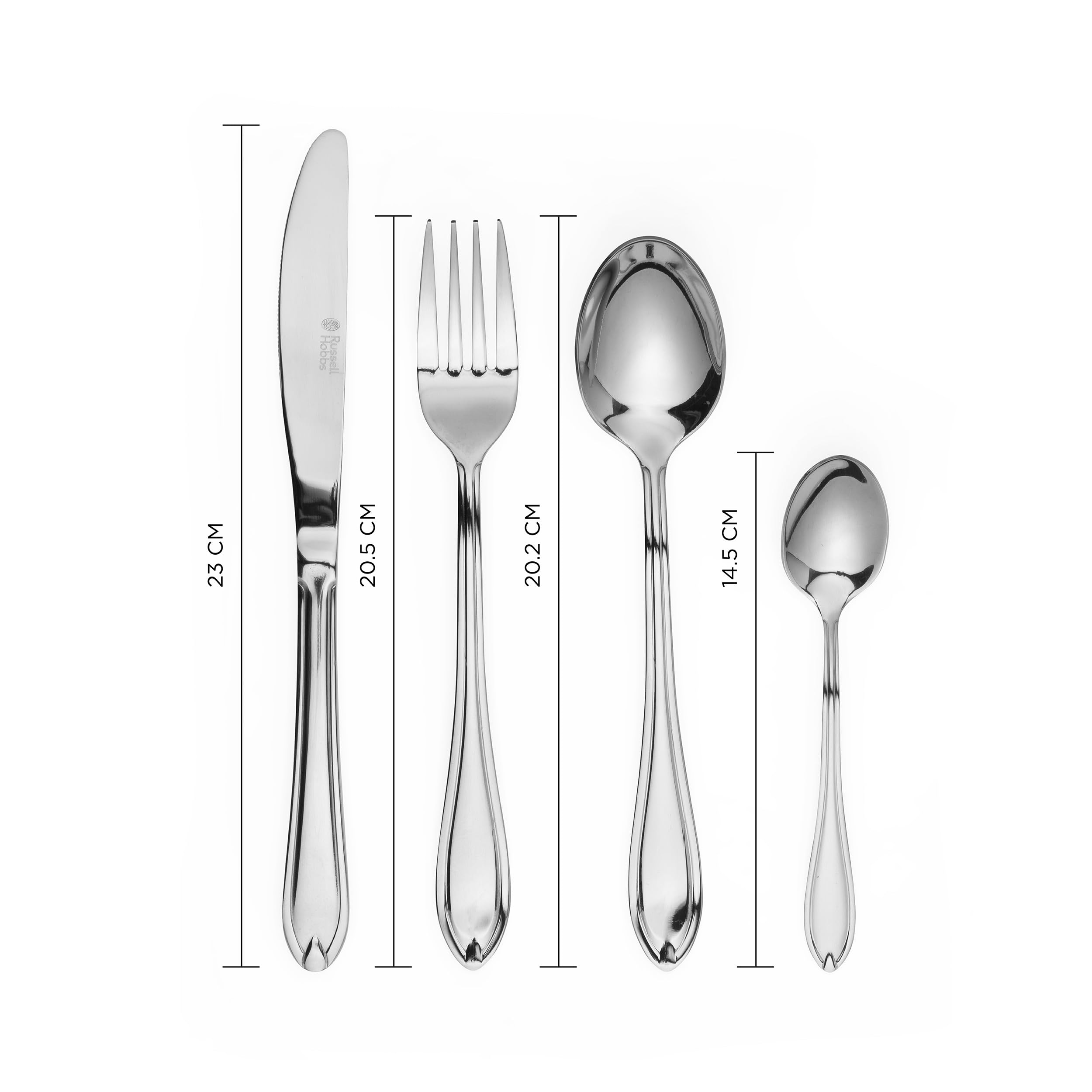 Russell Hobbs Marseille 24 Piece Cutlery Set - 18/0 Stainless Steel | 6 Place Setting 7