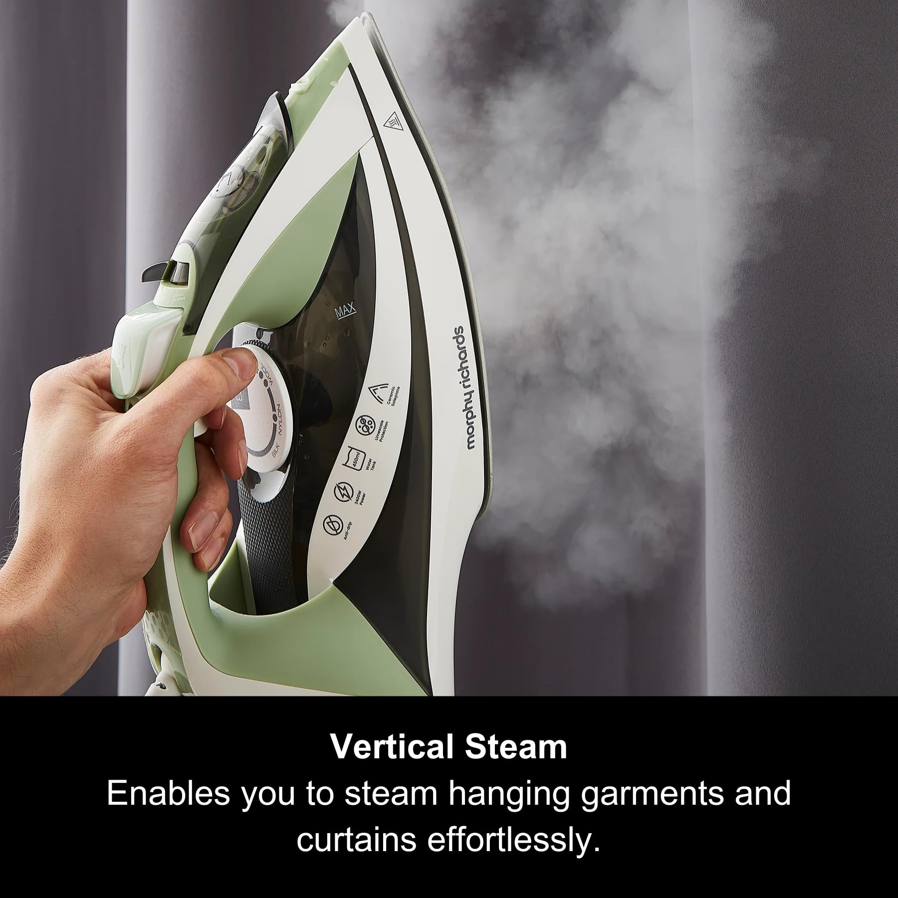 Morphy Richards Steamflow Turbo Steam Iron - 35g/min Vertical Steam | Ceramic Soleplate | 450ml Tank 5