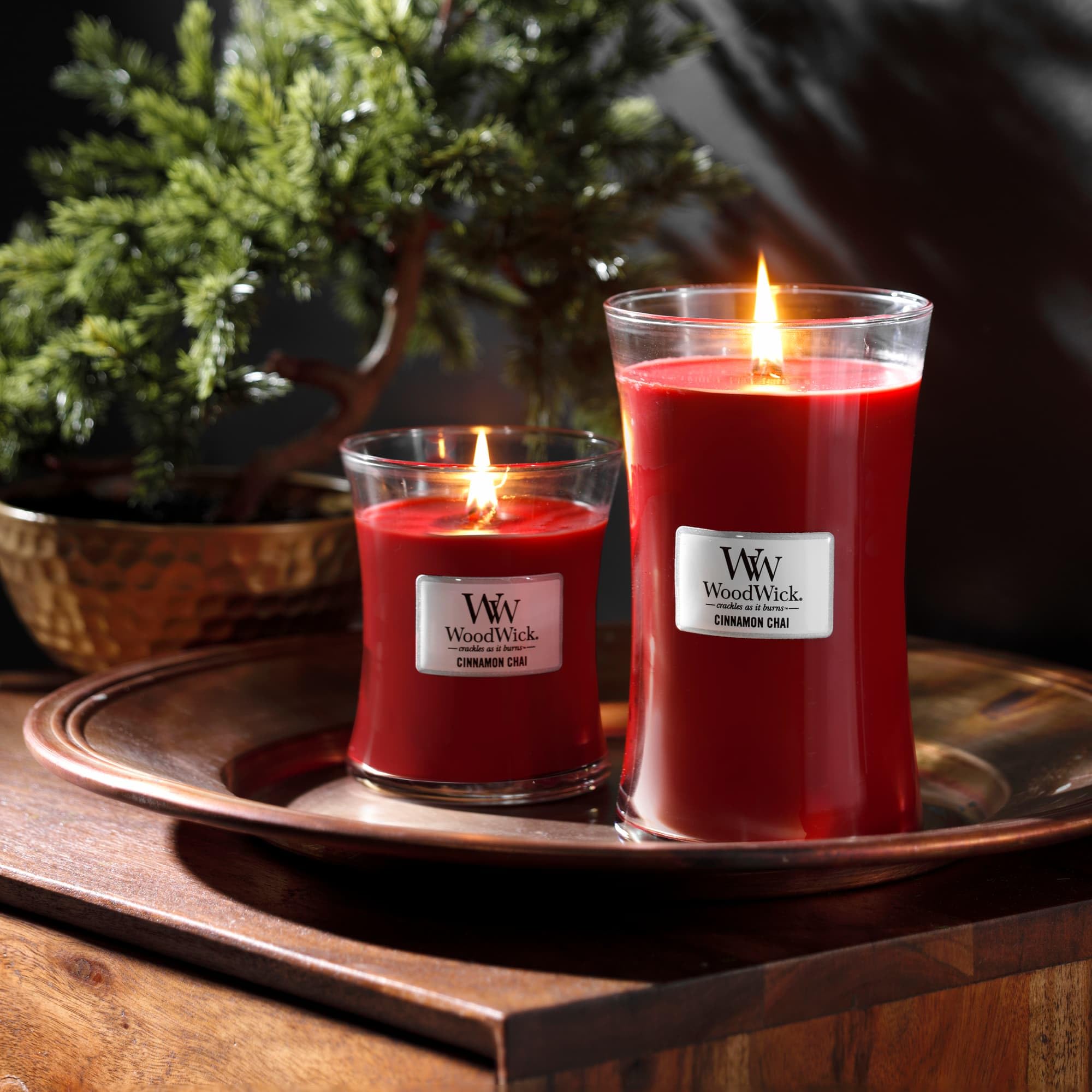 WoodWick Large Hourglass Scented Candle - Cinnamon Chai | Crackling Wooden Wick | 610g 7