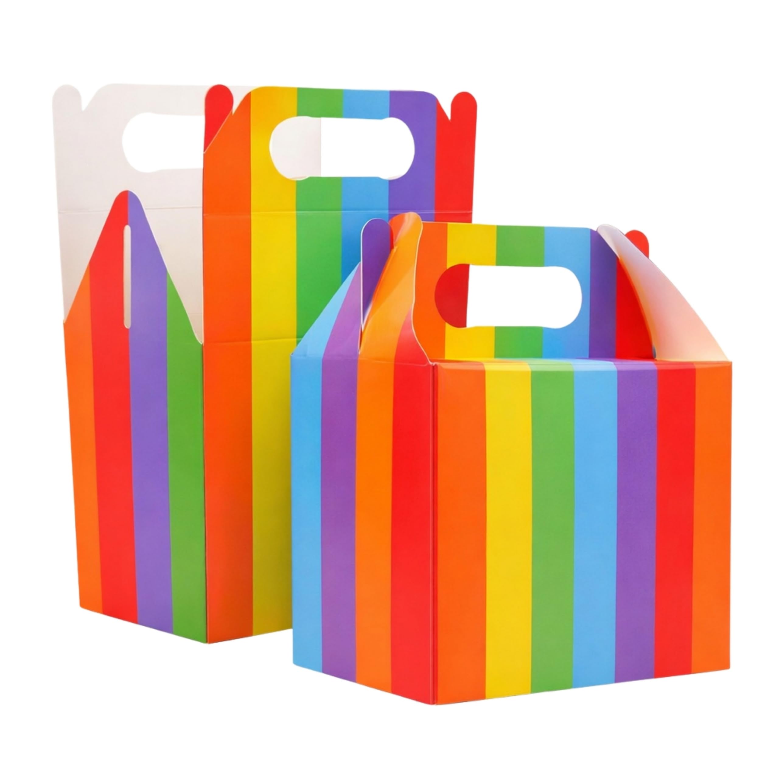SHATCHI 30Pcs Rainbow Party Food Boxes - 14x12x10 cm Cardboard Takeaway Containers 1