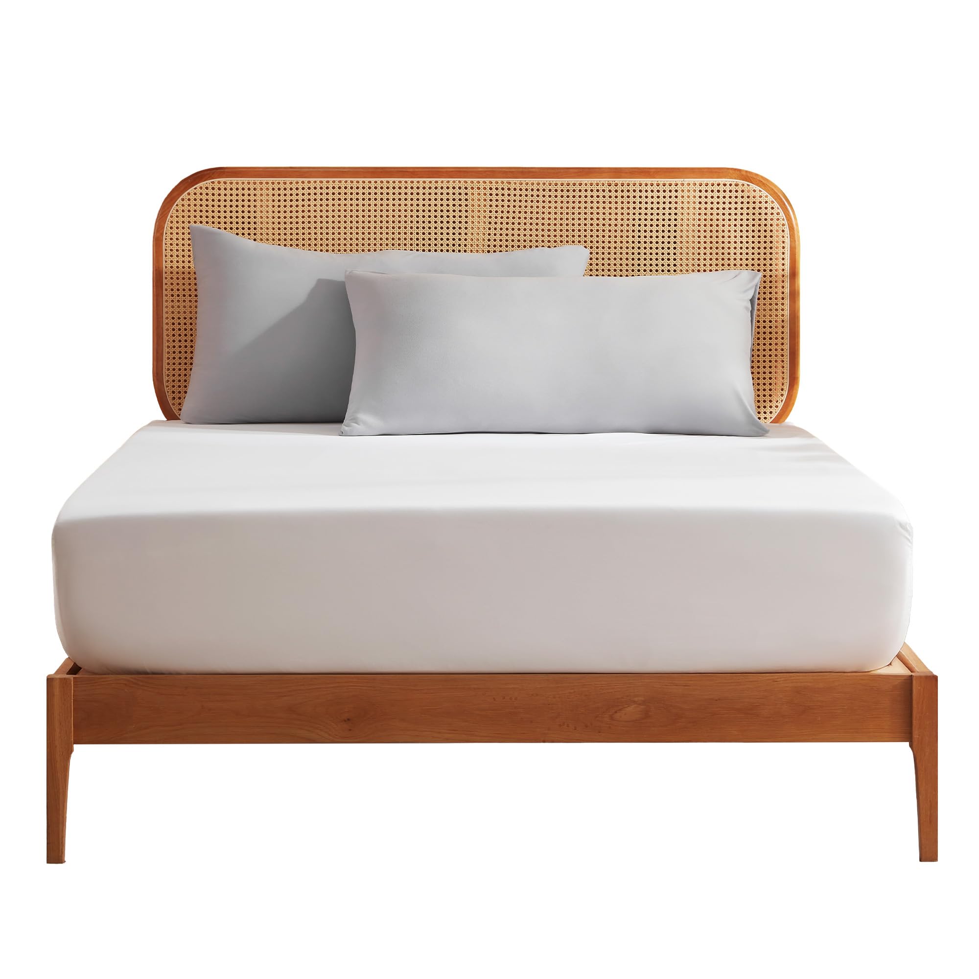 Sonive Double Fitted Sheet - Soft Microfibre, 30cm Pocket Depth | 135 x 190cm | White 7