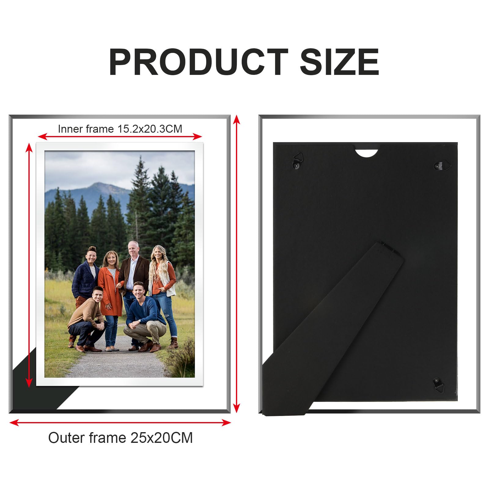 ASelected 8X10 Glass Picture Photo Frames - Silver Finish, Set of 2 | Tabletop & Wall Mount 2
