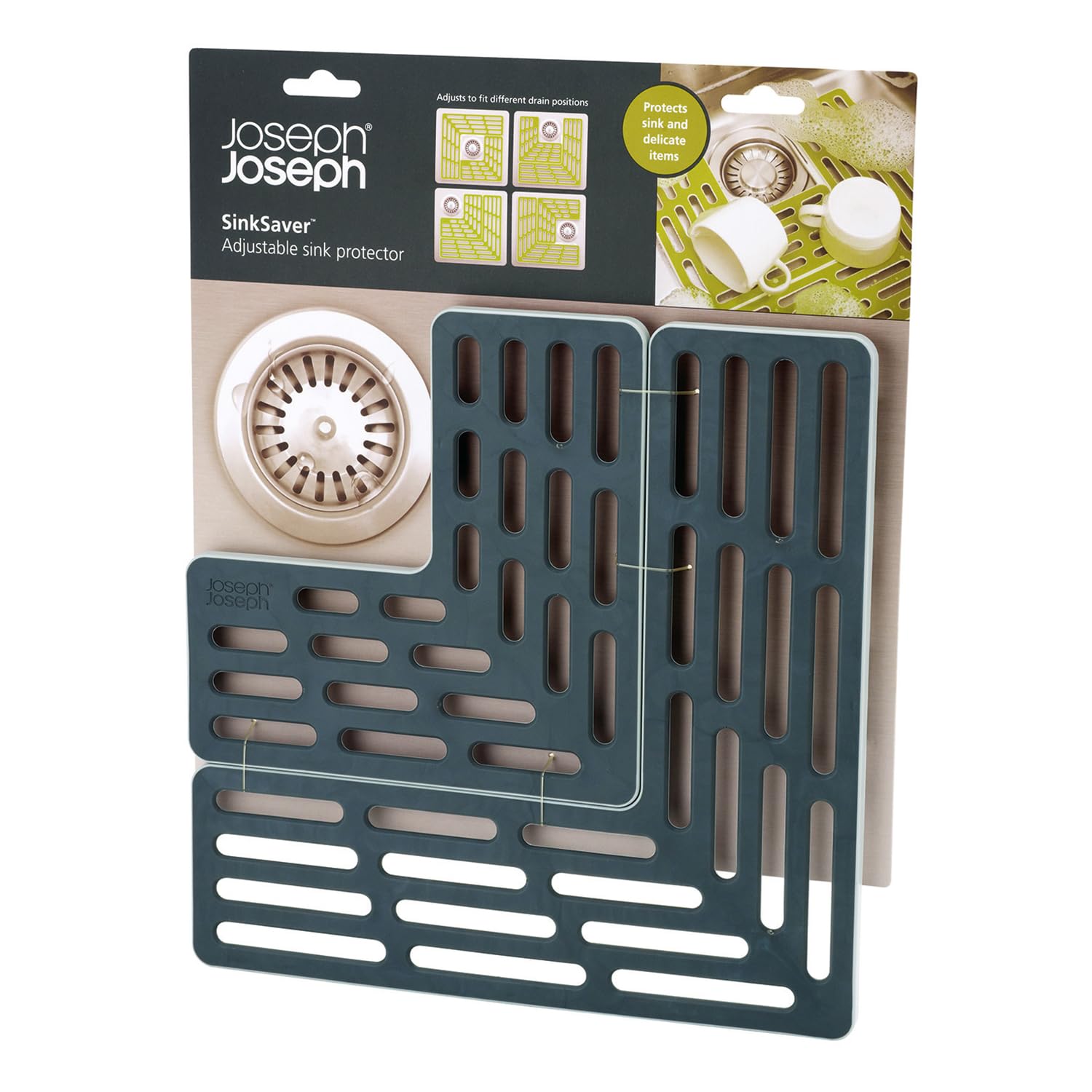 Joseph Joseph Sink Saver Adjustable Protector - Grey | Fits 31cm Sinks | 2-Piece Design 6