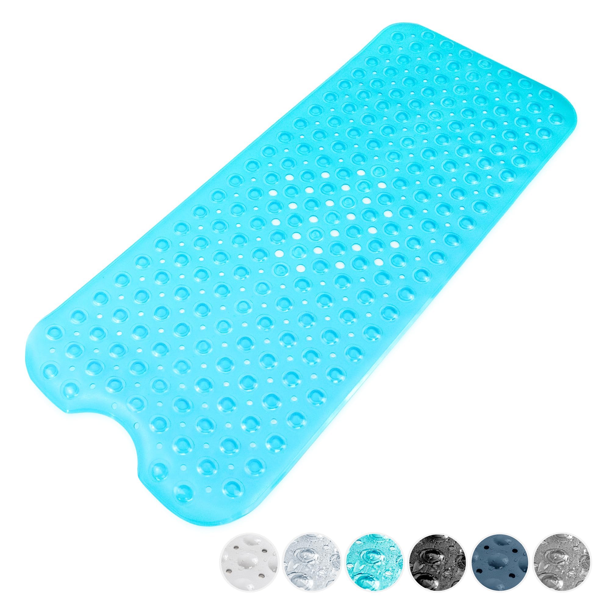 KEPLIN Premium Non-Slip Bathtub Mat - 200 Suction Cups, BPA & Latex Free, Blue, 100 x 40 cm 1