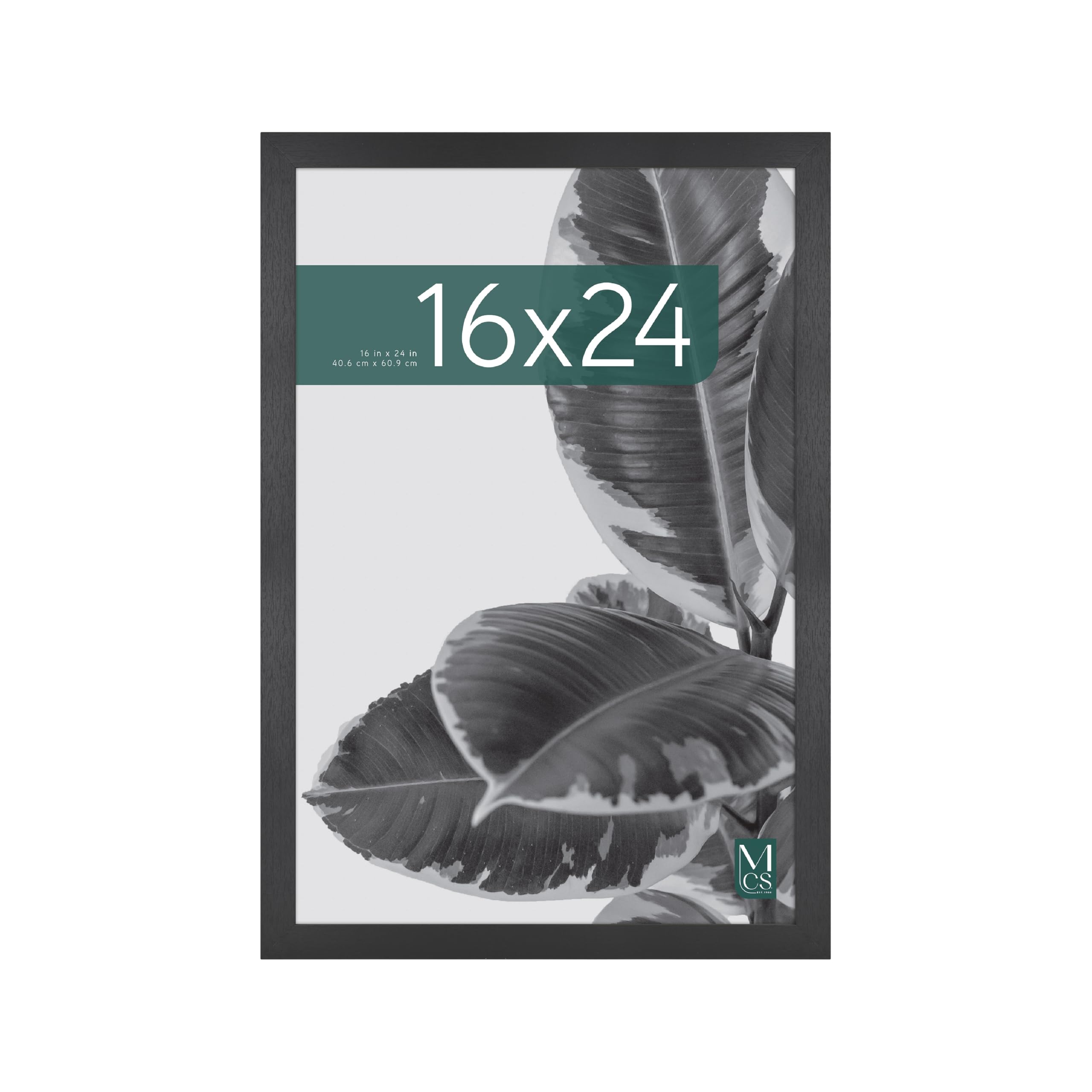MCS Studio Gallery Black Woodgrain Poster Frame | 16x24 in (41x61 cm) | Vertical/Horizontal Hanging 1