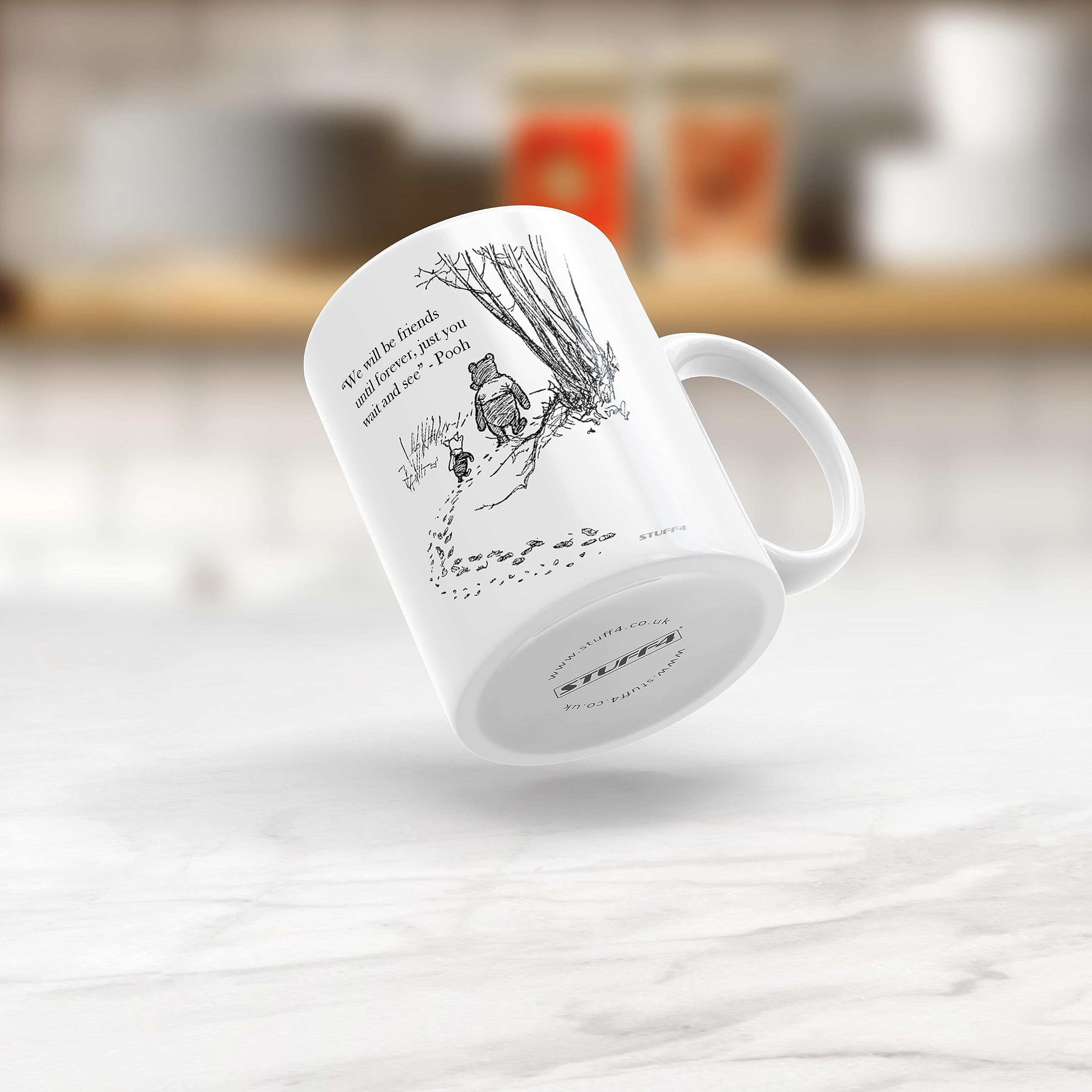 Stuff4 Winnie The Pooh Ceramic Coffee Mug 11oz - Friends Until Forever Design | Microwave Safe 5
