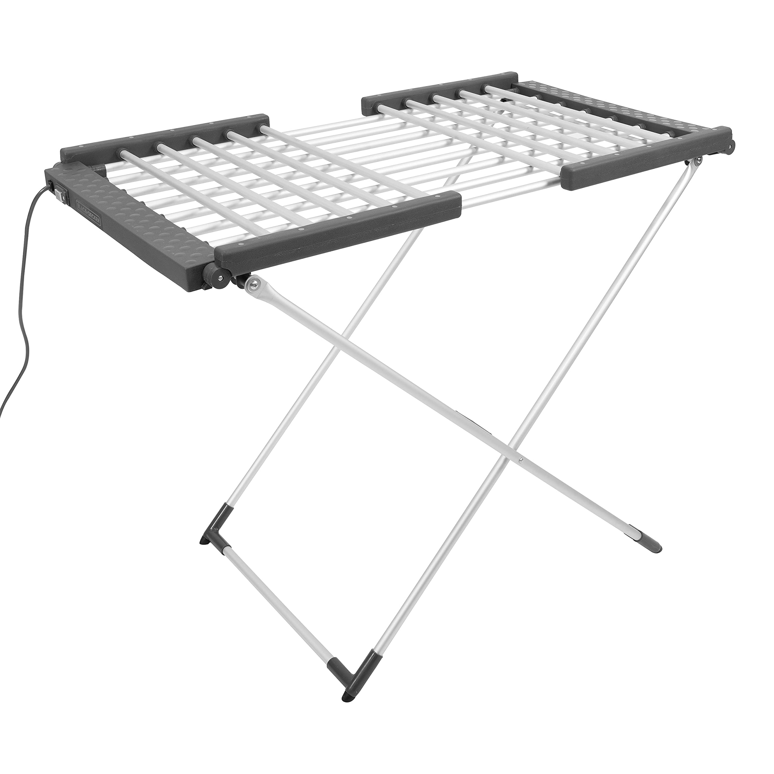 BLACK+DECKER Heated Clothes Airer - 18 Bars, 10kg Capacity, 11.5m Drying Space | Stainless Steel 3
