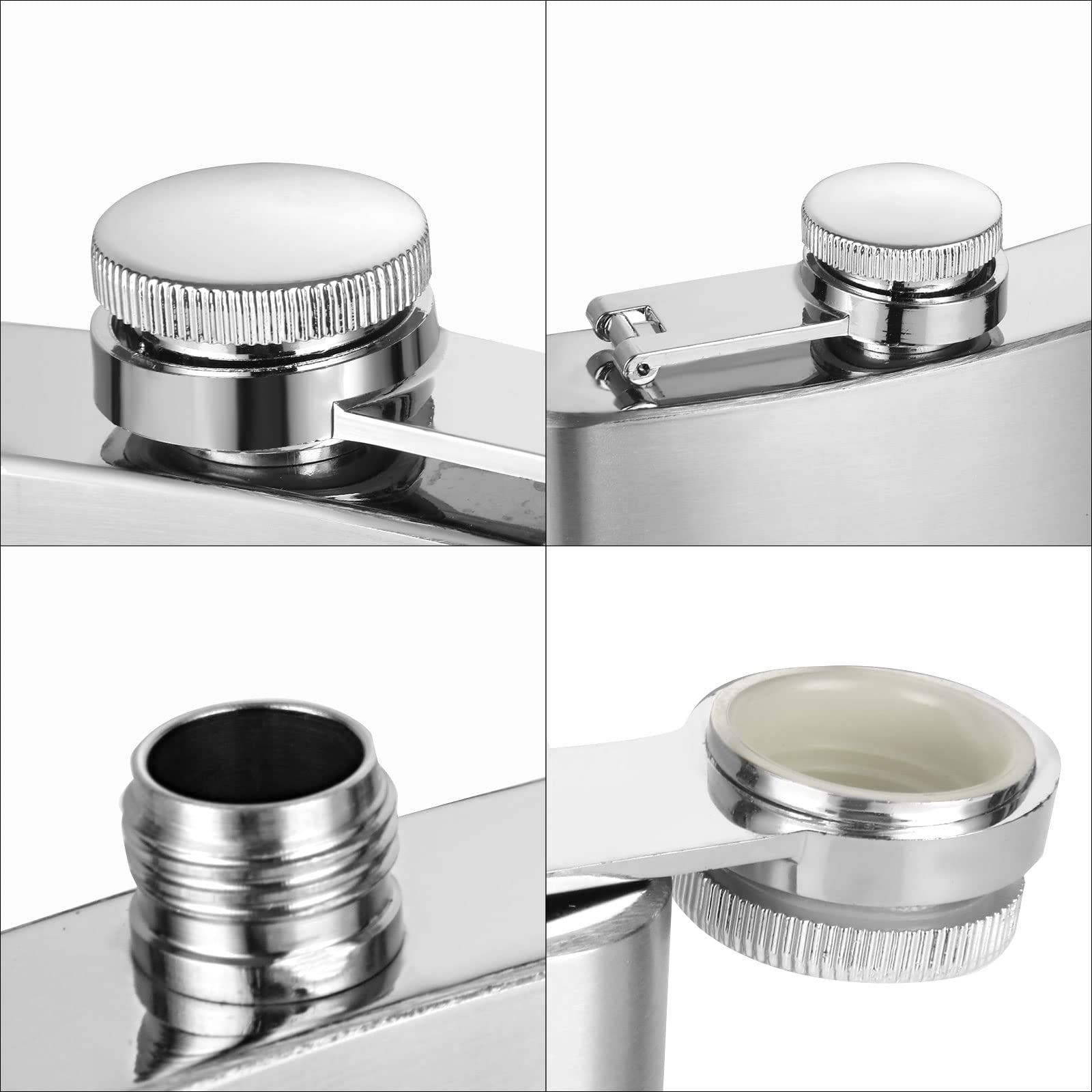 ASelected 8OZ Stainless Steel Hip Flask for Men & Women | Food Grade | Includes Funnel 3
