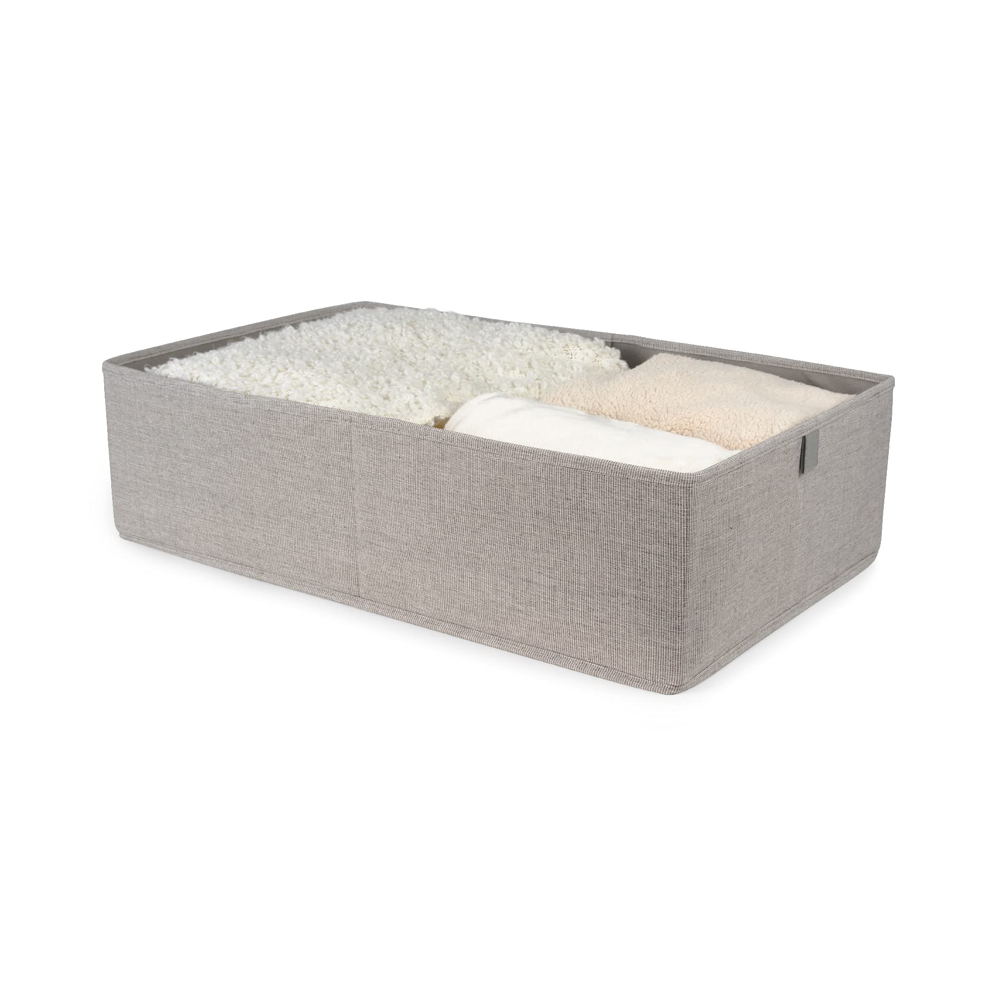 Compactor Oxford XL Storage Box - Grey | 56x36x16.5 cm | Durable Oxford Fabric & Cardboard 3