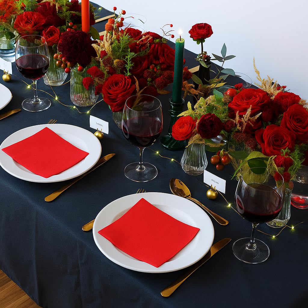 Talking Tables Soft Red Paper Napkins - 100 Pack, 2ply, 33cm Unfolded | FSC Certified 4