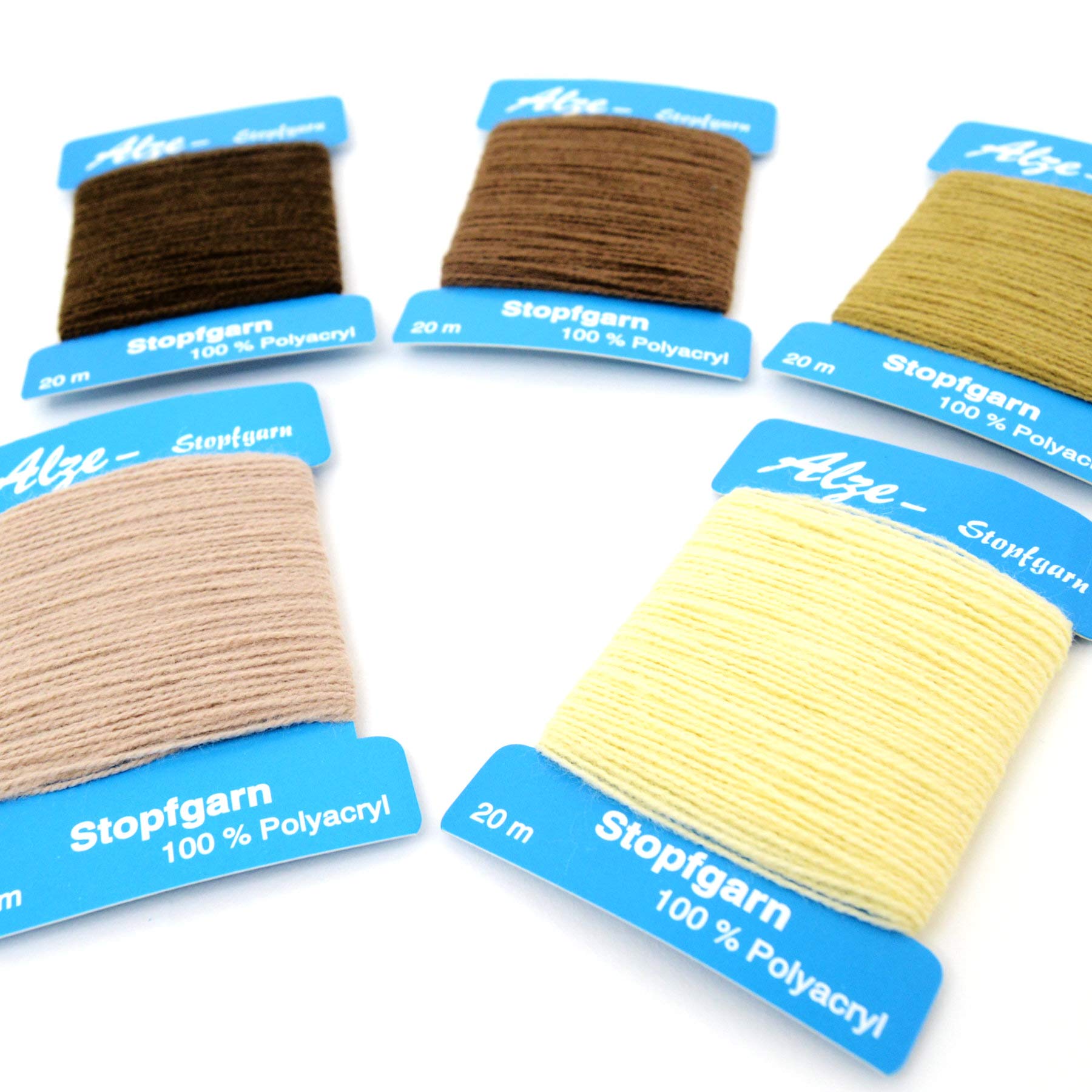 Trimz Darning Wool Set - 5 Skeins Assorted Neutral Shades | 100% Acrylic | 20m Each 7