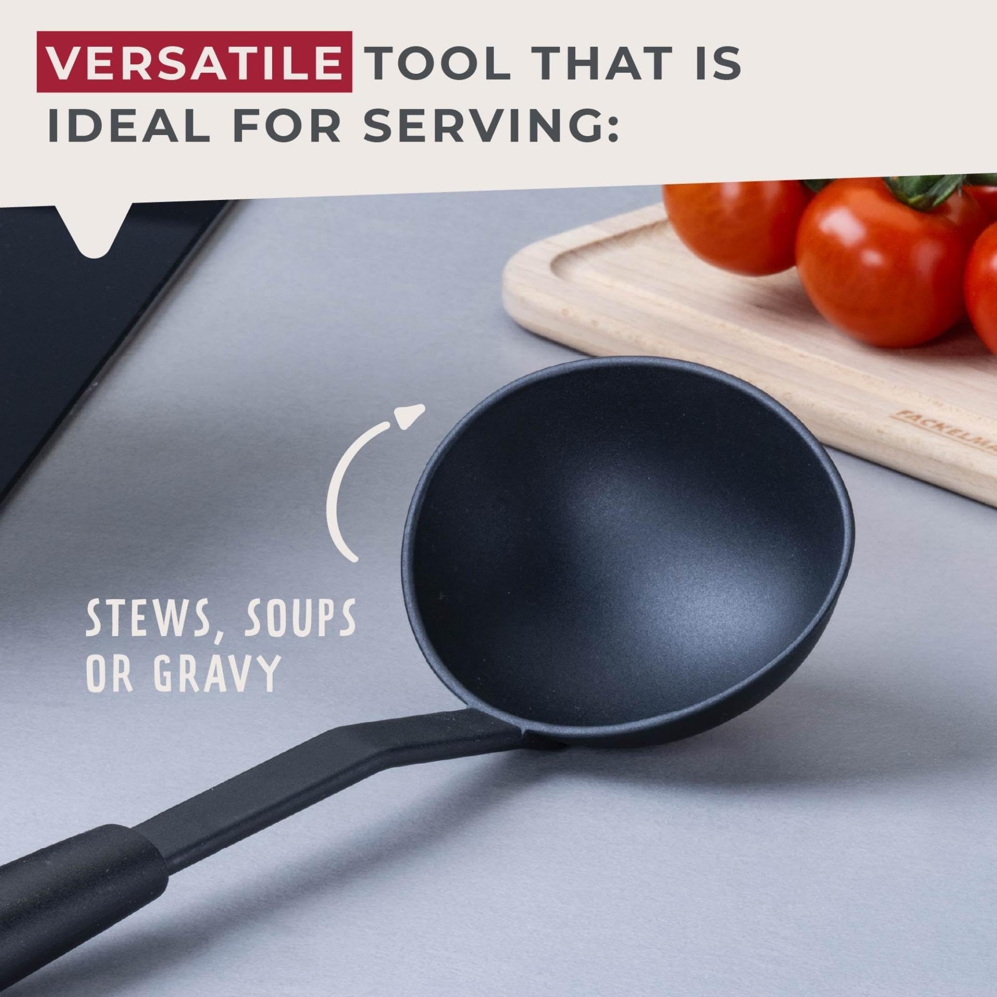 Fackelmann INITIAL Soup Ladle - Non-Stick Plastic, Heat-Resistant Up To 200°C, 33cm Length 4