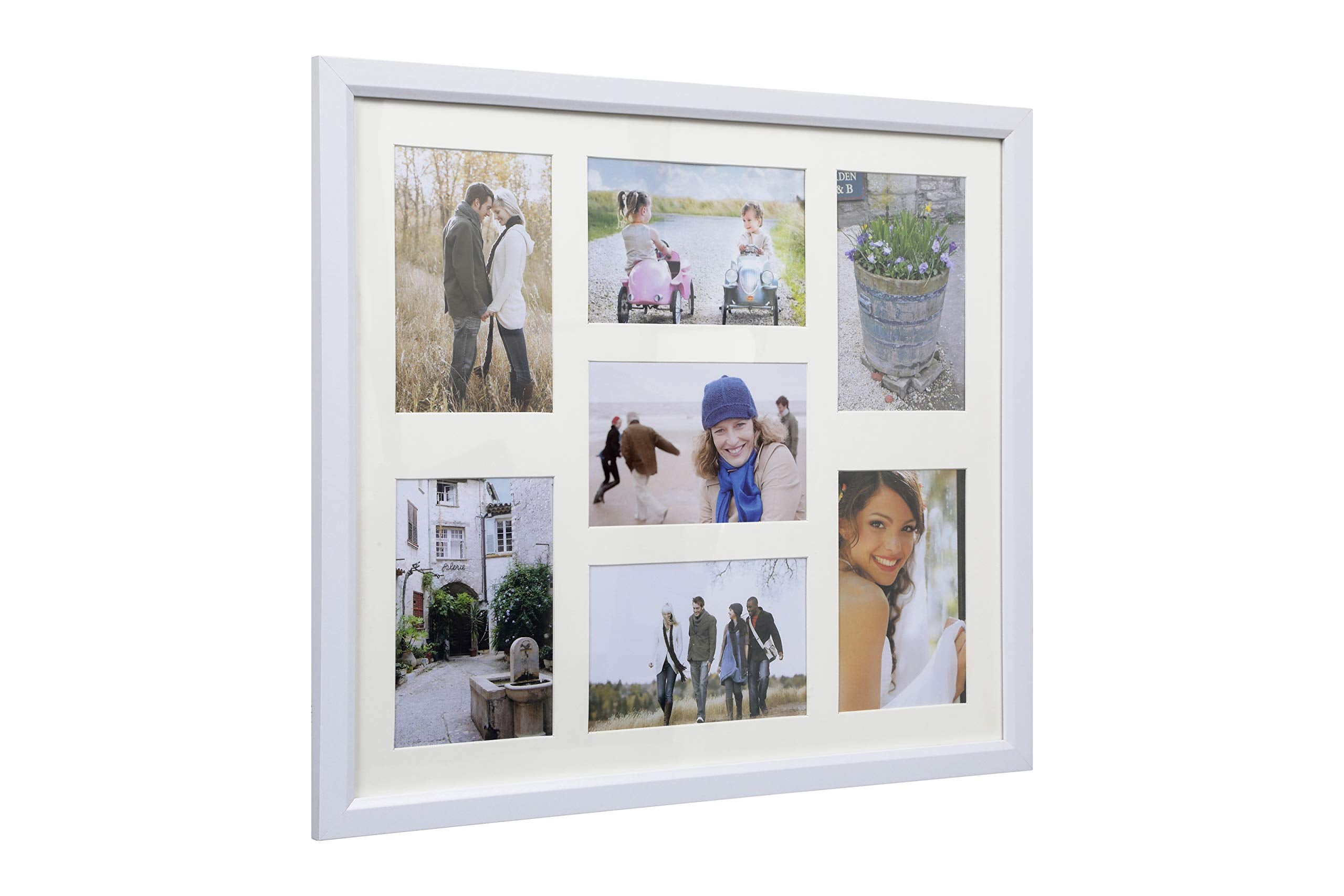 ARPAN MDF Multi Aperture Collage Frame for 7 Photos: 4 x 6"x4" and 3 x 4"x6" | White 4