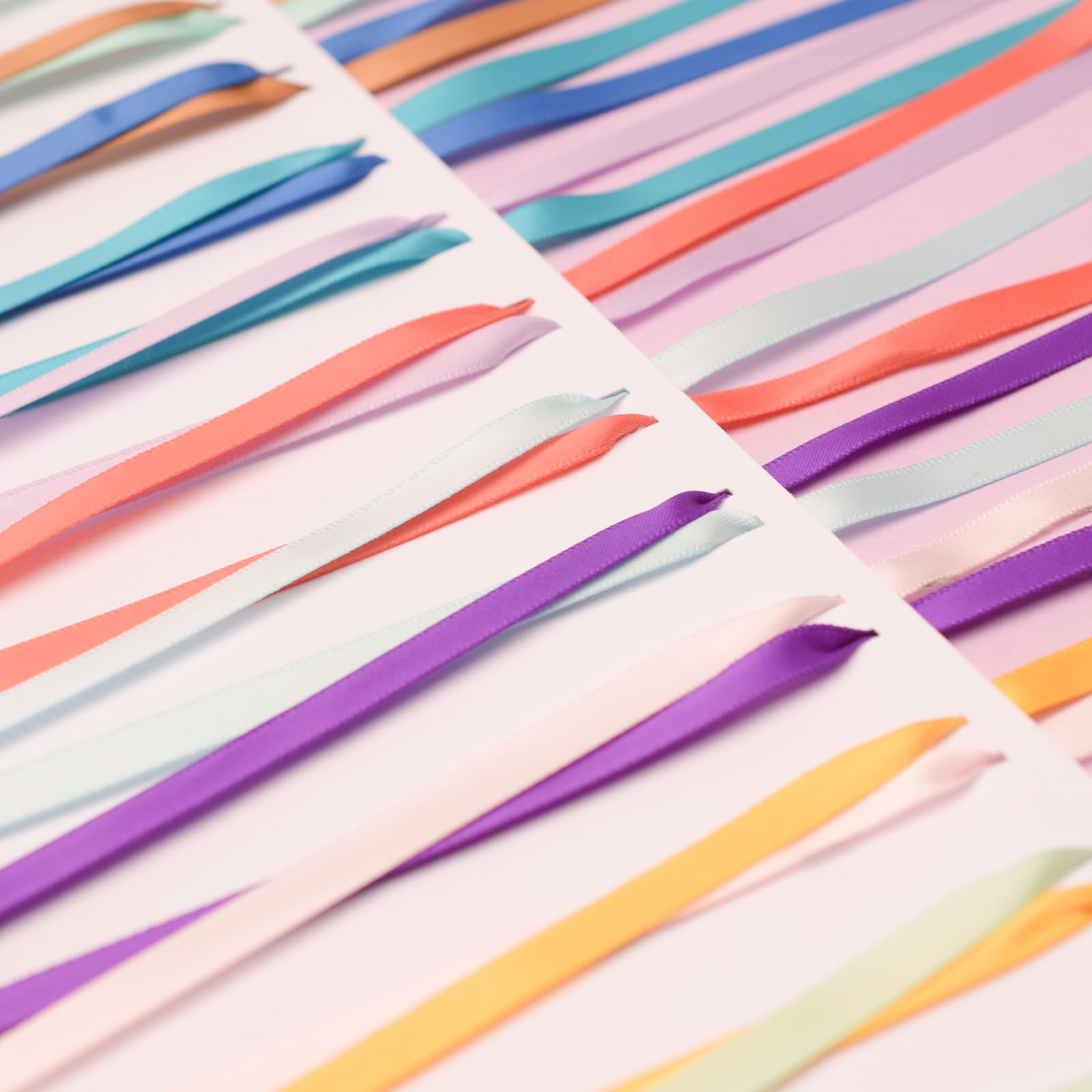 Vaessen Creative Satin Ribbon - Double-Sided Sheen | 6mm Wide, 10m Long | Pastel Yellow 5