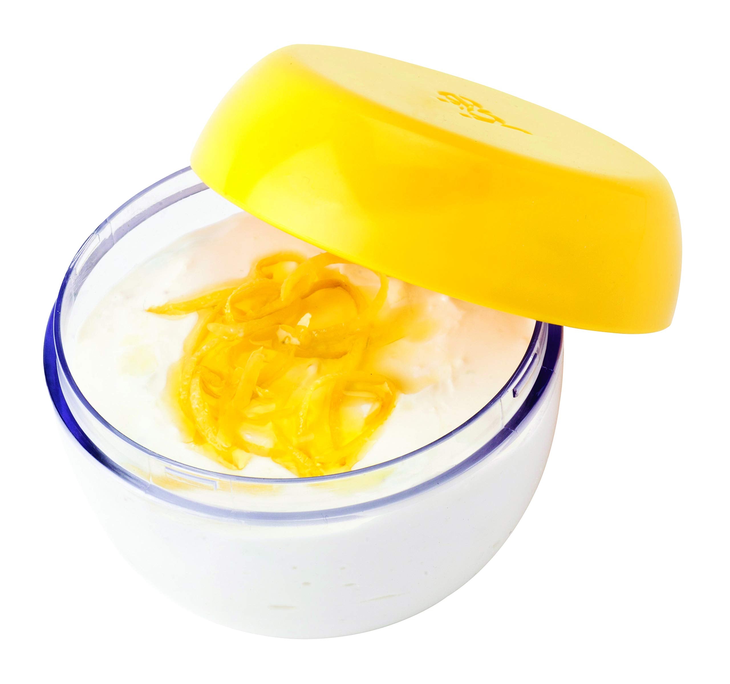 Joie Fresh Flip Pod Lemon Storage Container - Keeps Lemons Fresh, BPA-Free, Stackable, Yellow 3