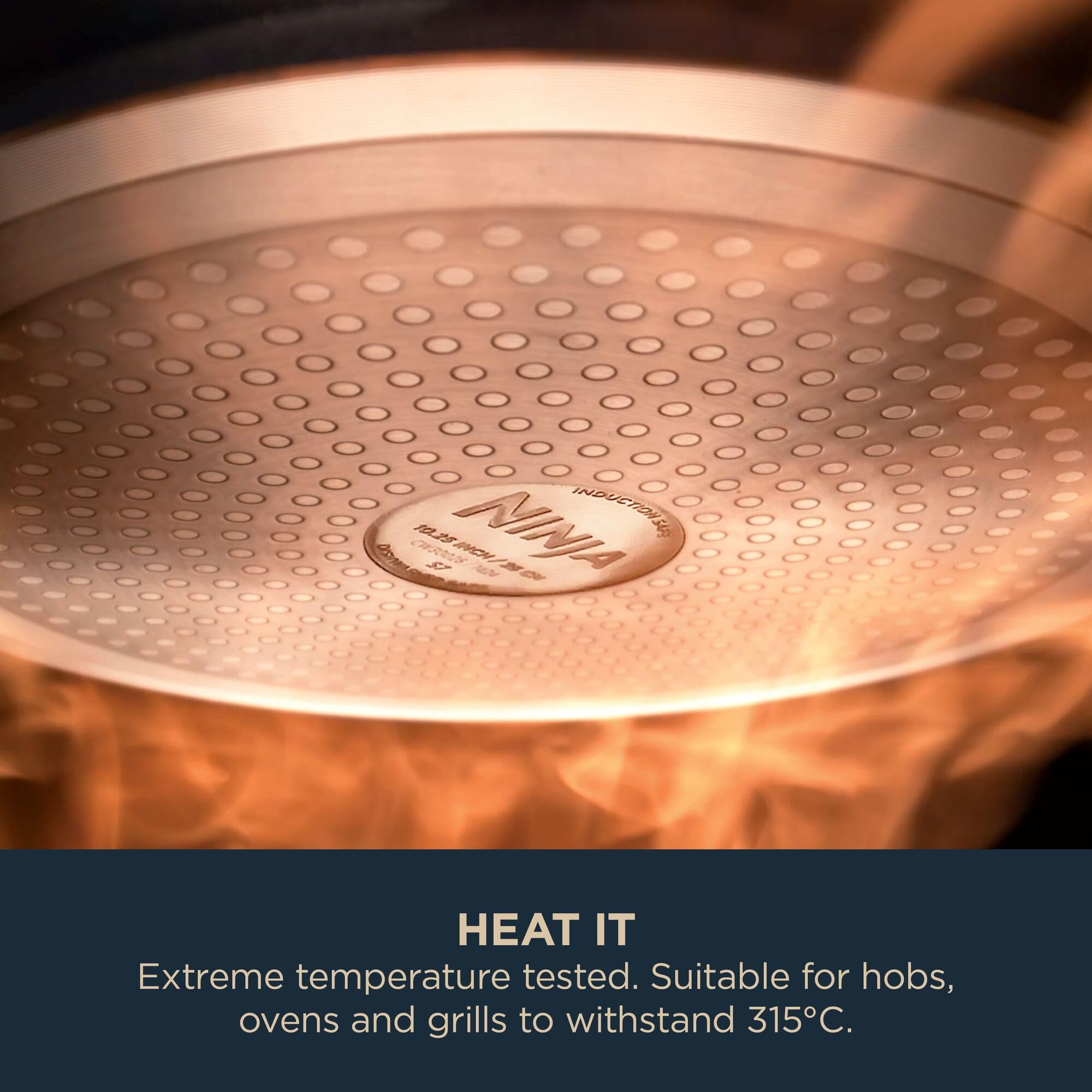 Ninja ZEROSTICK Ceramic Pro Frying Pan - 28 cm, PTFE-Free, Scratch Resistant | All Hob Compatible 4