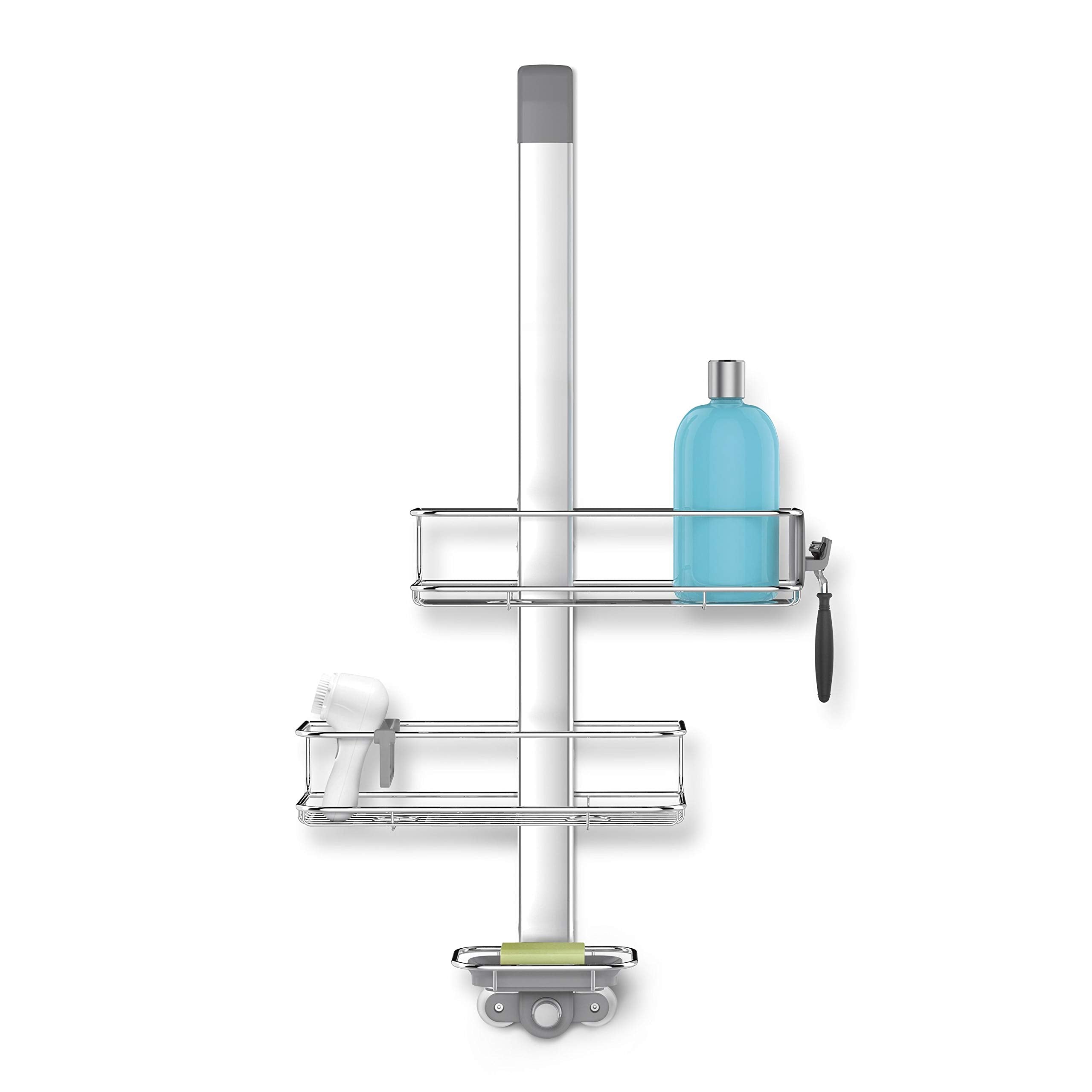 simplehuman BT1101 Over Door Shower Caddy | Adjustable Shelves | Rustproof Stainless Steel 3