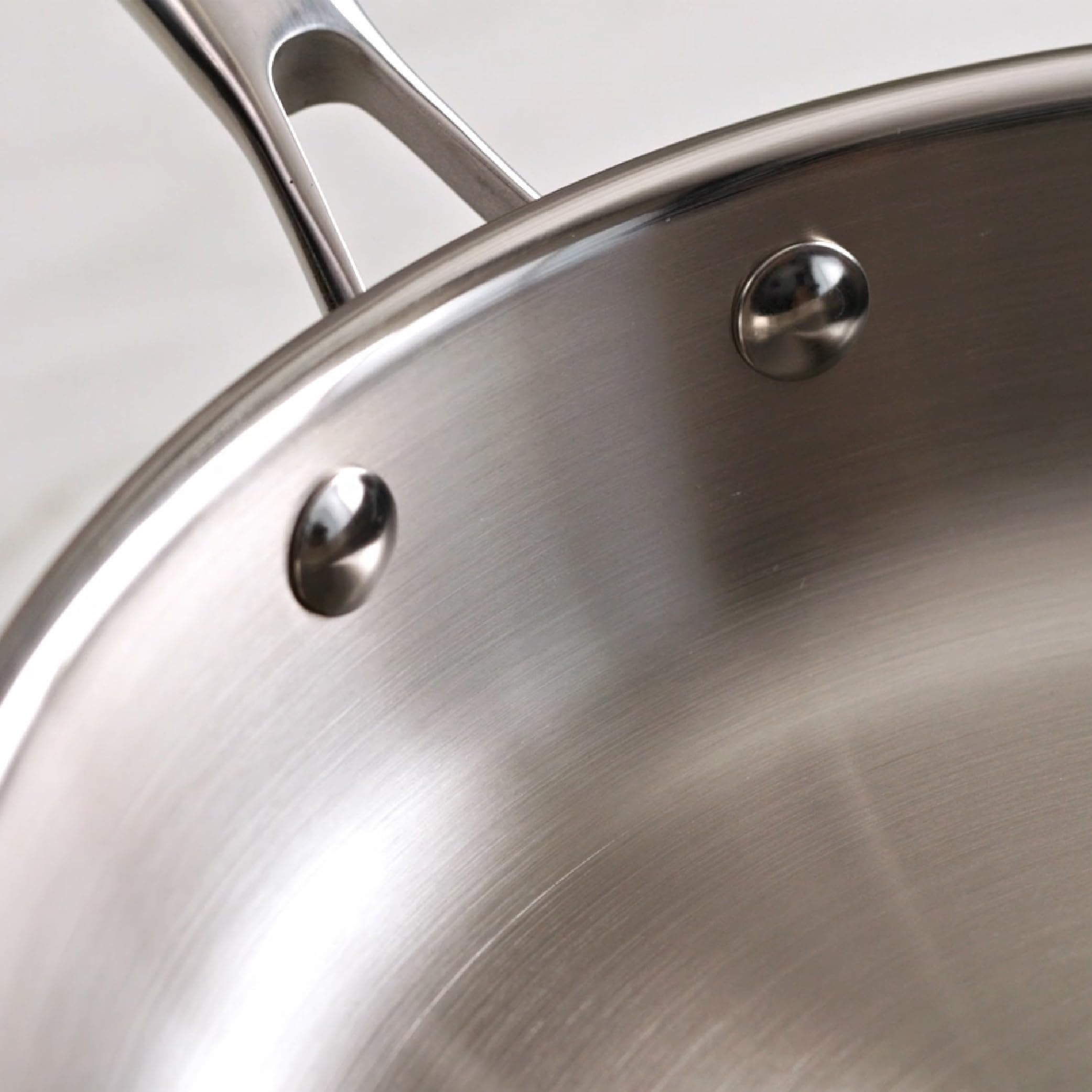IBILI Triply Natural Frying Pan - 22 cm Diameter | Tri-Ply Stainless Steel & Aluminum | Induction Compatible 8