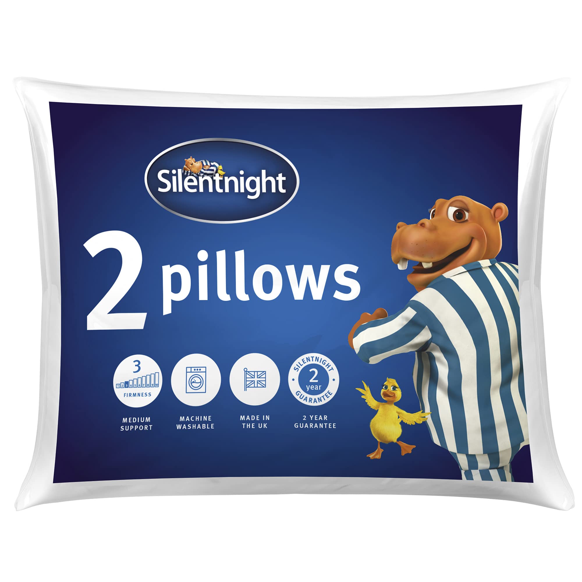 Silentnight Essentials Collection Pillow - Soft/Medium Support | Hypoallergenic | Machine Washable | 2 Pack 4