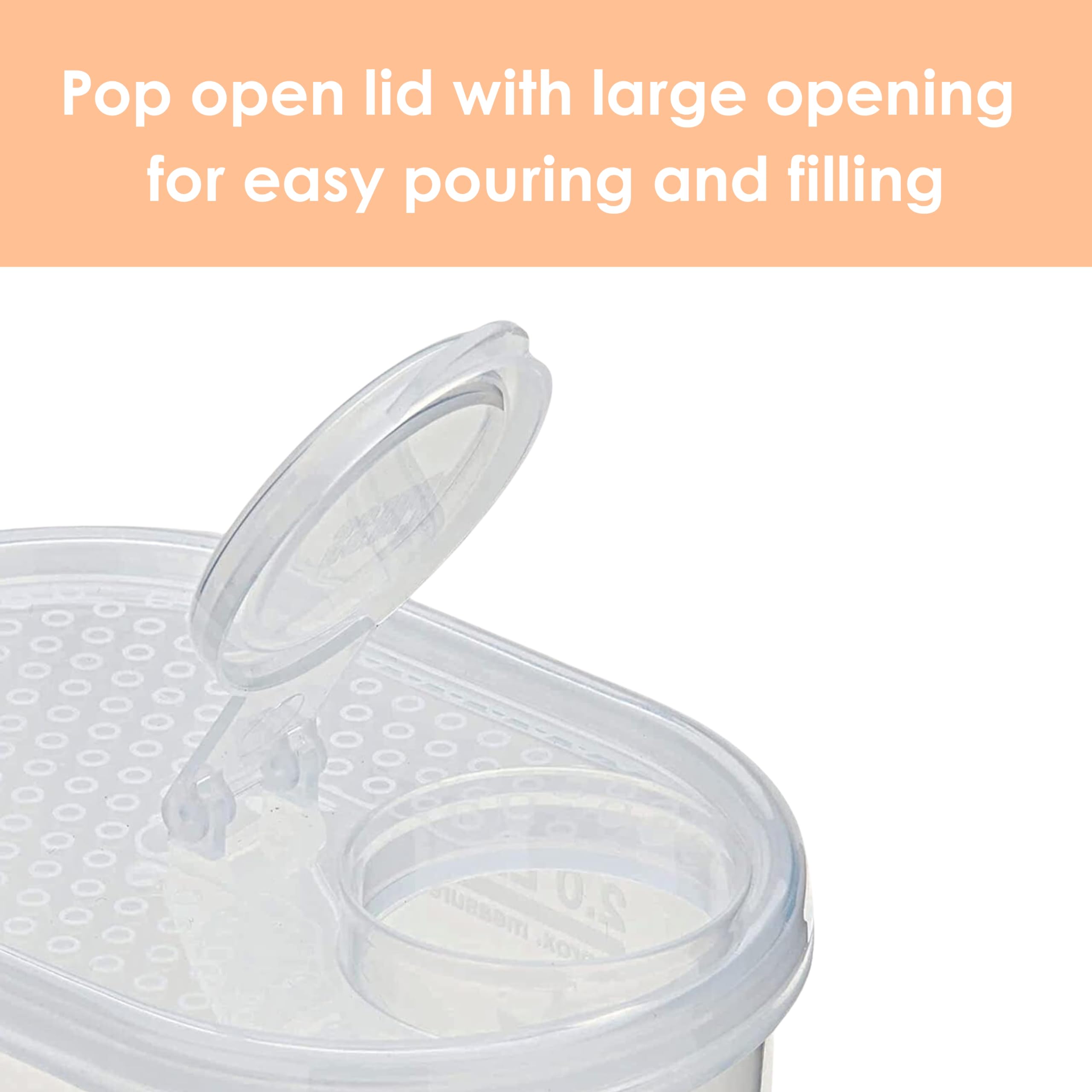 Décor Tellfresh 2L Water Jug with Pop Open Lid | Airtight Container | Graduated 3