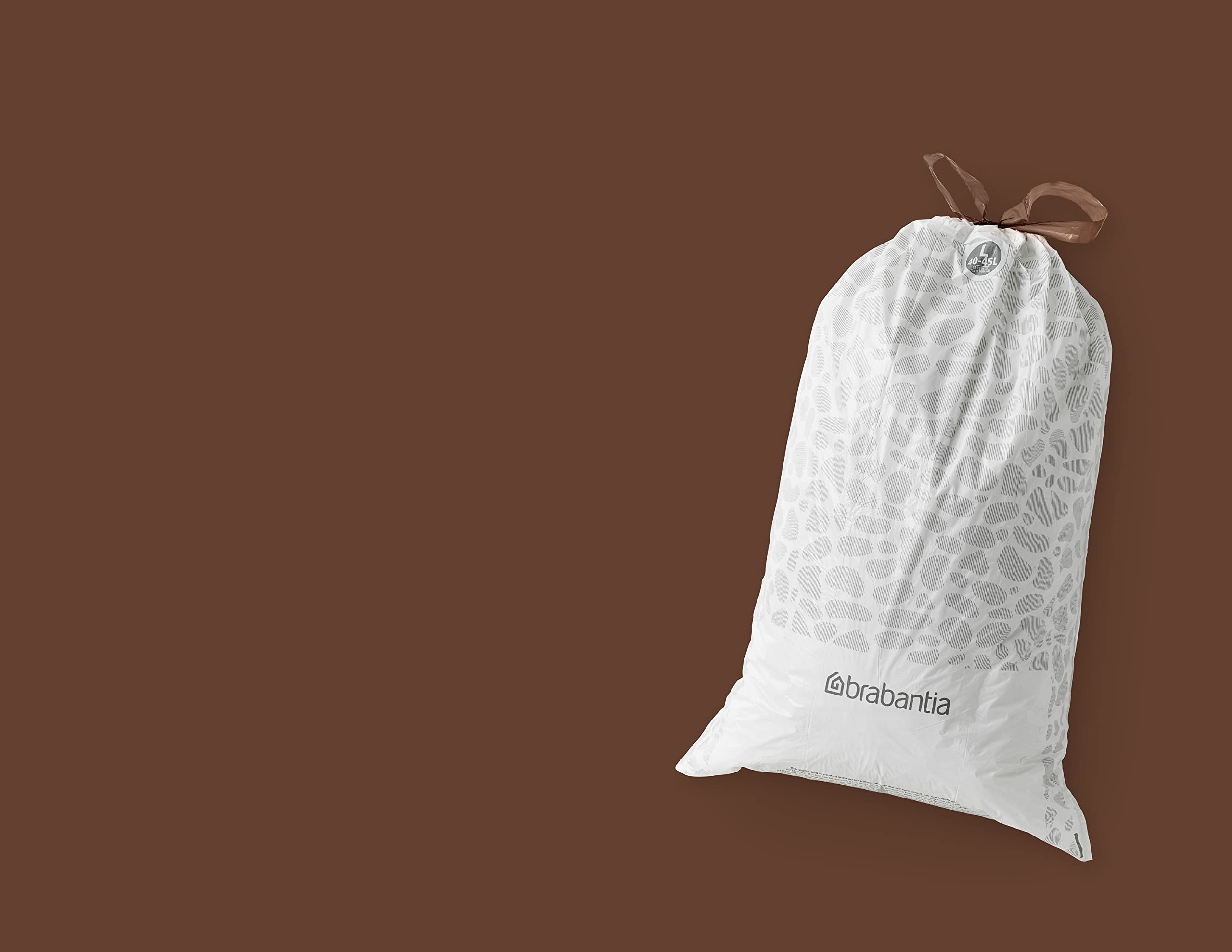 Brabantia PerfectFit Bin Liners - Size L (40-45L) | 120 Bags | White | Tear-Resistant 7