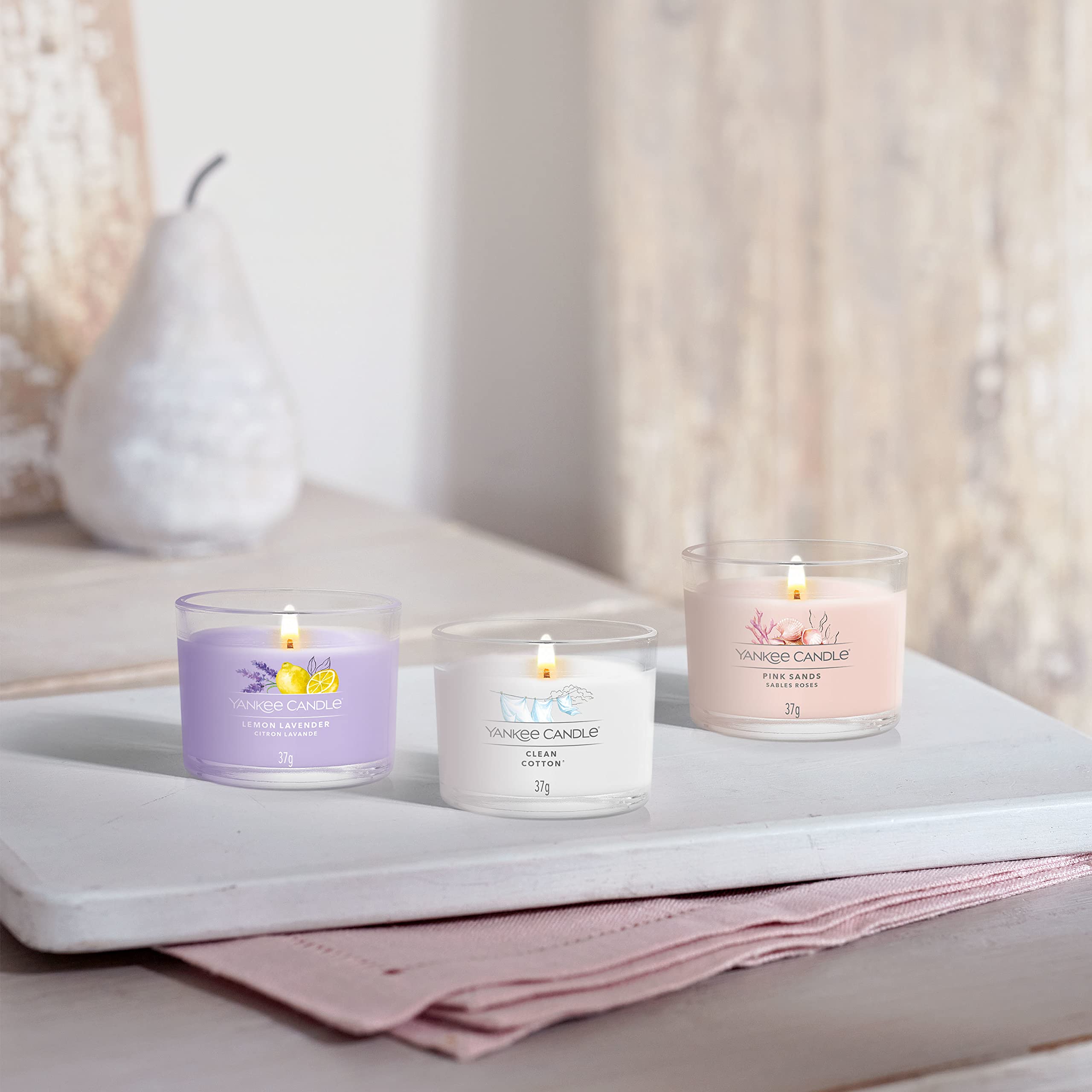 Yankee Candle Pink Sands Scented Votive Candles Gift Set | Soy Blend Wax Mix | 3 Count 7