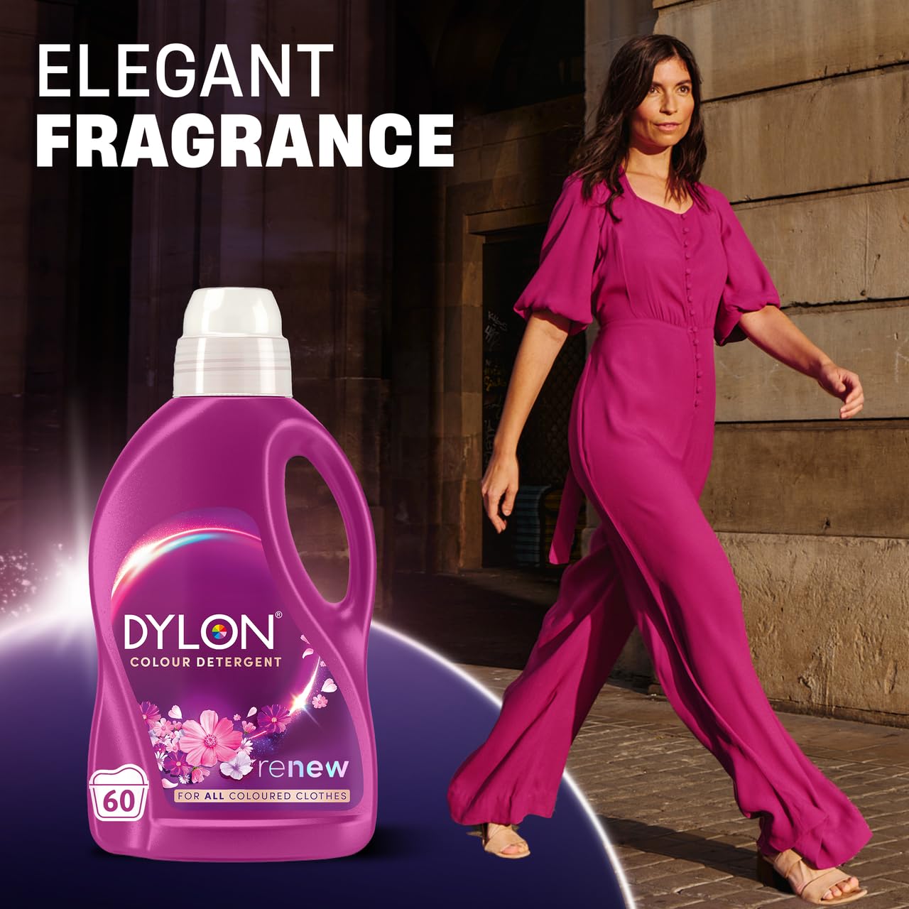Dylon Blossom Colour Detergent Liquid Laundry Detergent - 3L | 60 Wash Loads | Triple Renew Technology 5