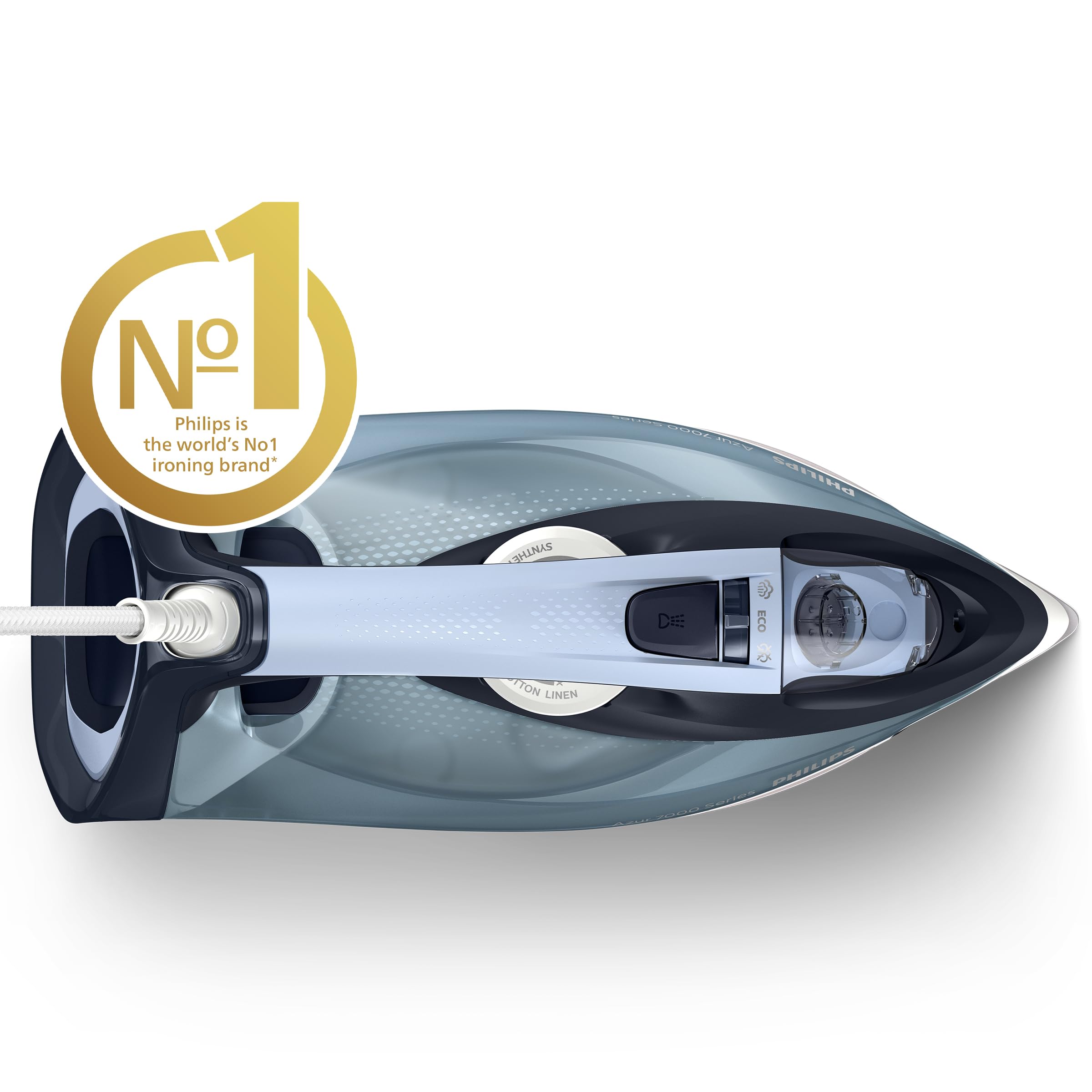 Philips Steam Iron Azur 7000 Series - 2800 W Power | 50 g/min Continuous Steam | 250 g Steam Boost 2