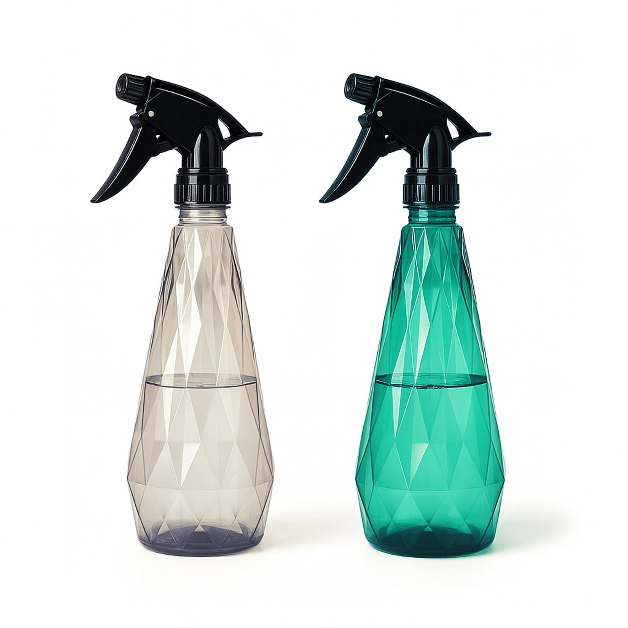 KEPLIN Water Spray Bottles - 2 Pack, 600ml Capacity | Adjustable Mist & Stream Nozzle