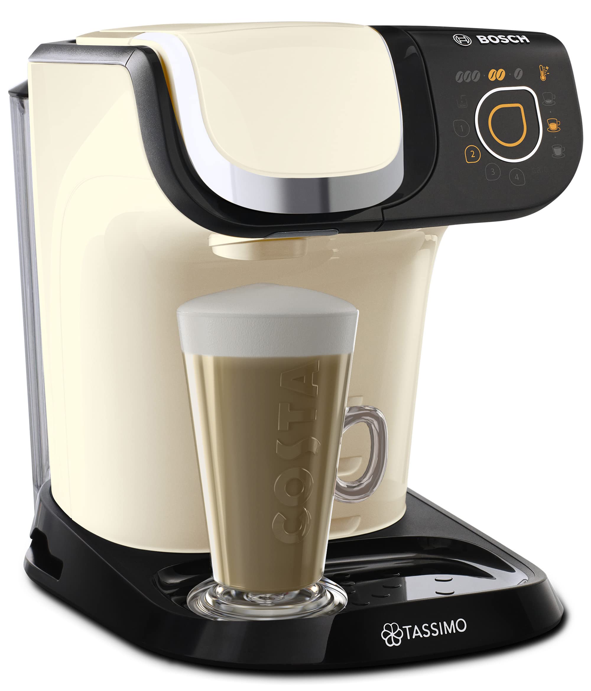 Tassimo by Bosch My Way 2 TAS6507GB Coffee Machine - 1500W, 1.3L Tank, Cream 3