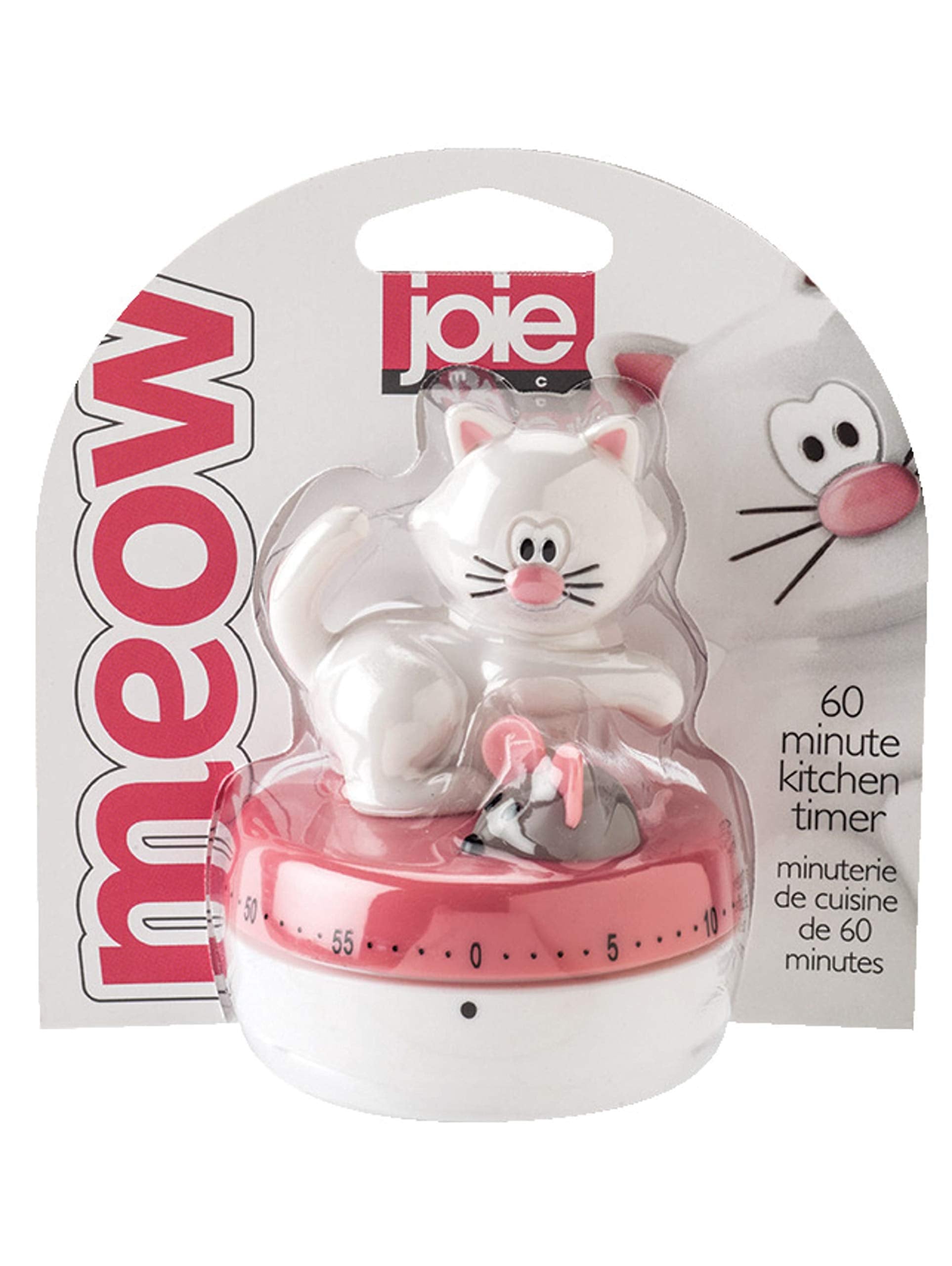 Joie Meow Kitchen Timer - 60-Minute Mechanical Countdown | BPA-Free Plastic | Multicolor 3