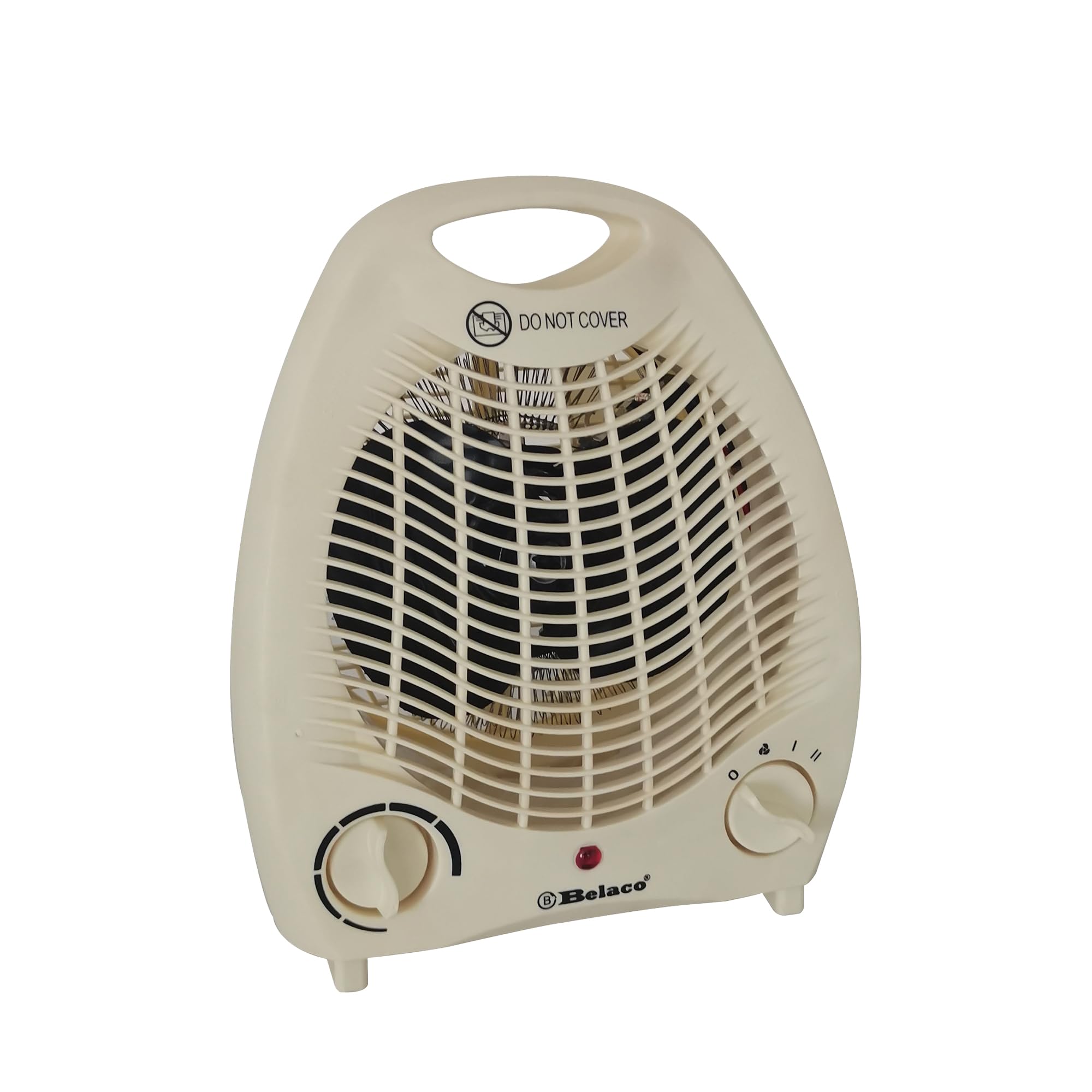 Belaco Portable Electric Fan Heater - 2 Heat Settings (1000W/2000W) | Overheat Protection | Cream 9