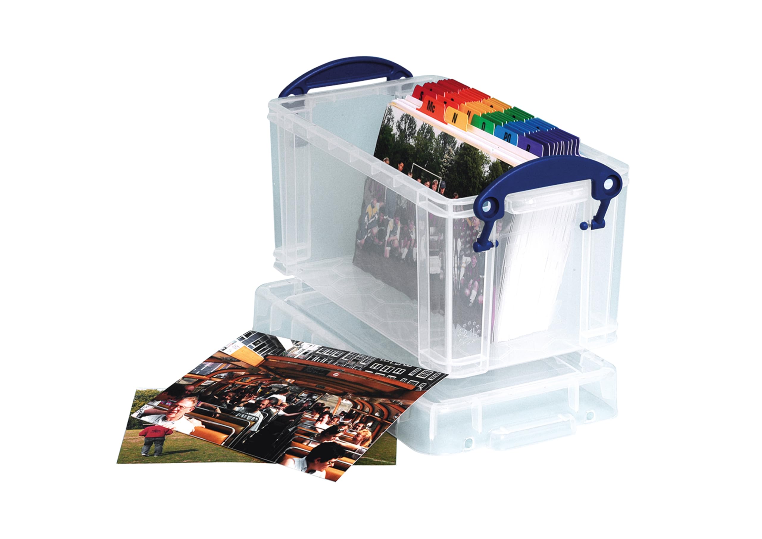 Really Useful Box Plastic Storage Box 2.1L Clear | Stackable with Lockable Lid | Pack of 4 5