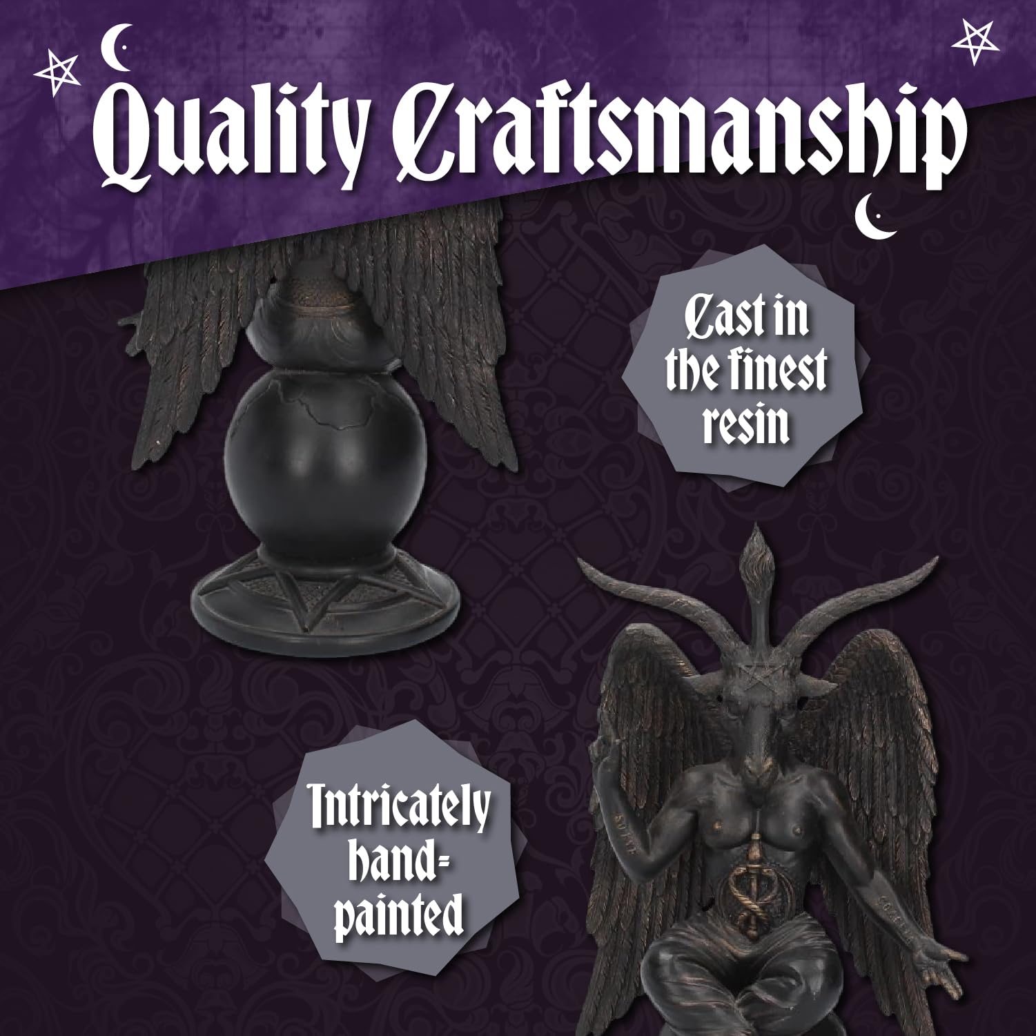 Nemesis Now Baphomet Antiquity Figurine - 25cm Bronze Finish | High-Quality Resin 3