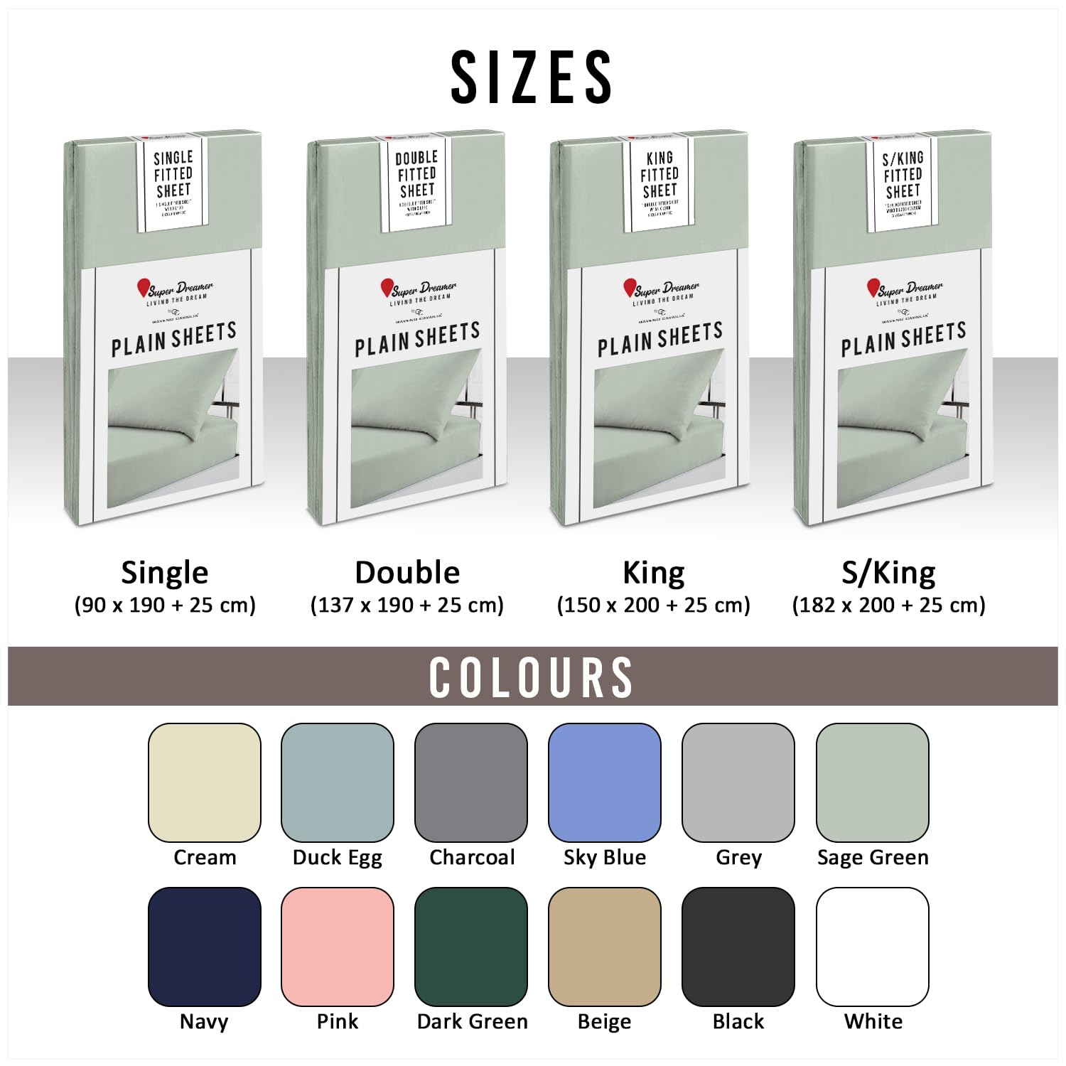 Super Dreamer Microfiber Fitted Sheet - King Size, Sage Green, 25cm Deep Pocket 6
