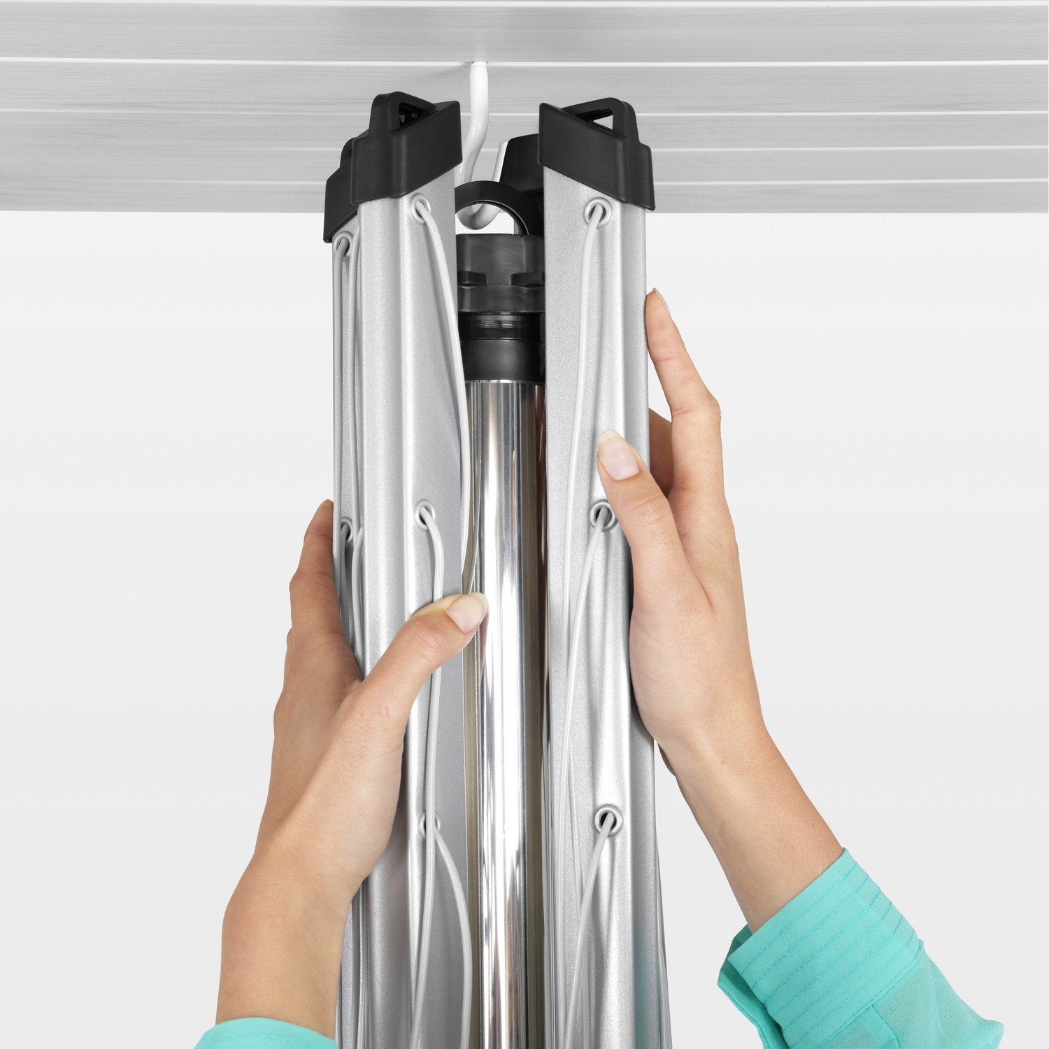 Brabantia Lift-O-Matic Rotary Dryer - 50m Line, Adjustable Height (129-187 cm), Metallic Grey 3