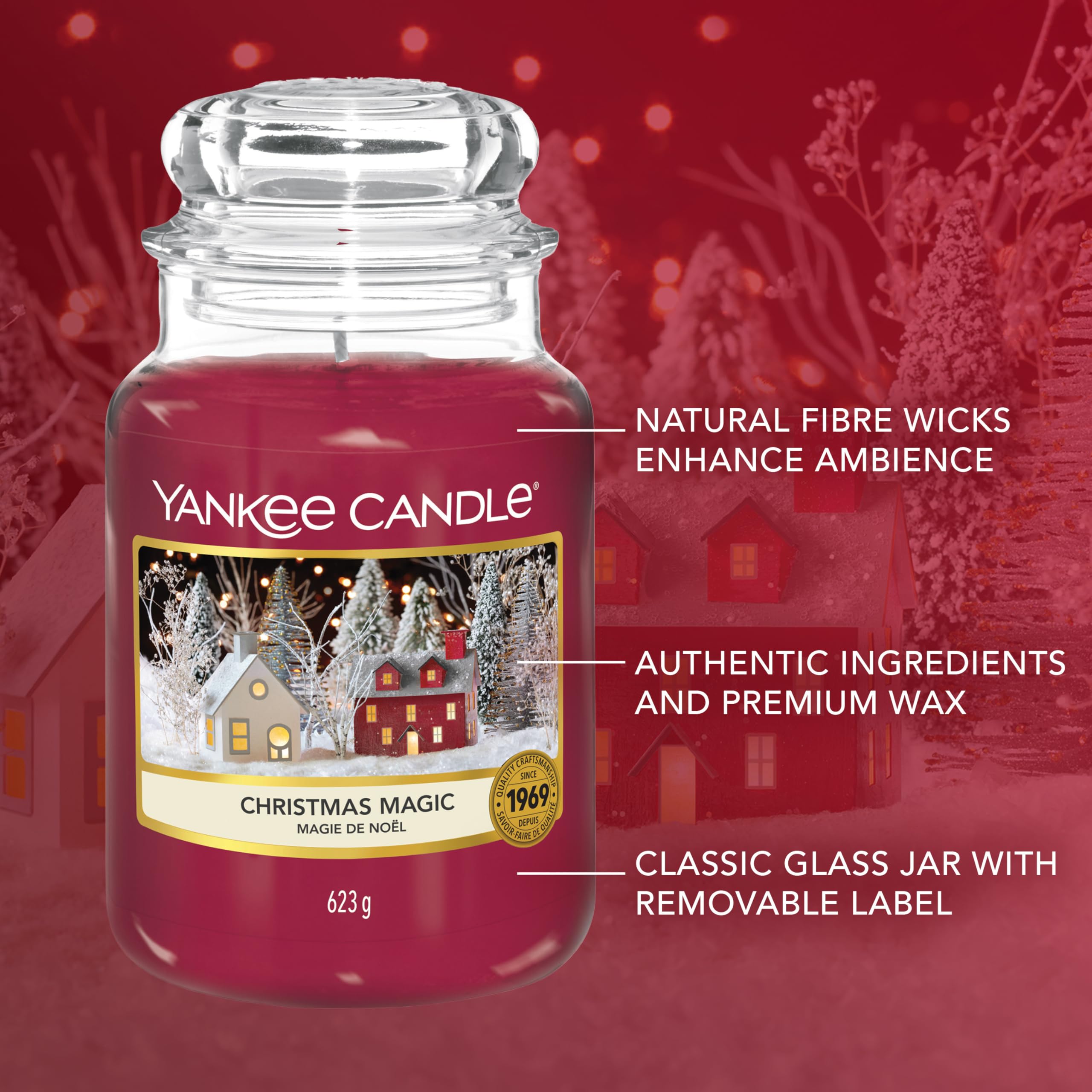 Yankee Candle Christmas Magic Large Jar Candle | Up to 150 Hours Burn Time | 623g 5