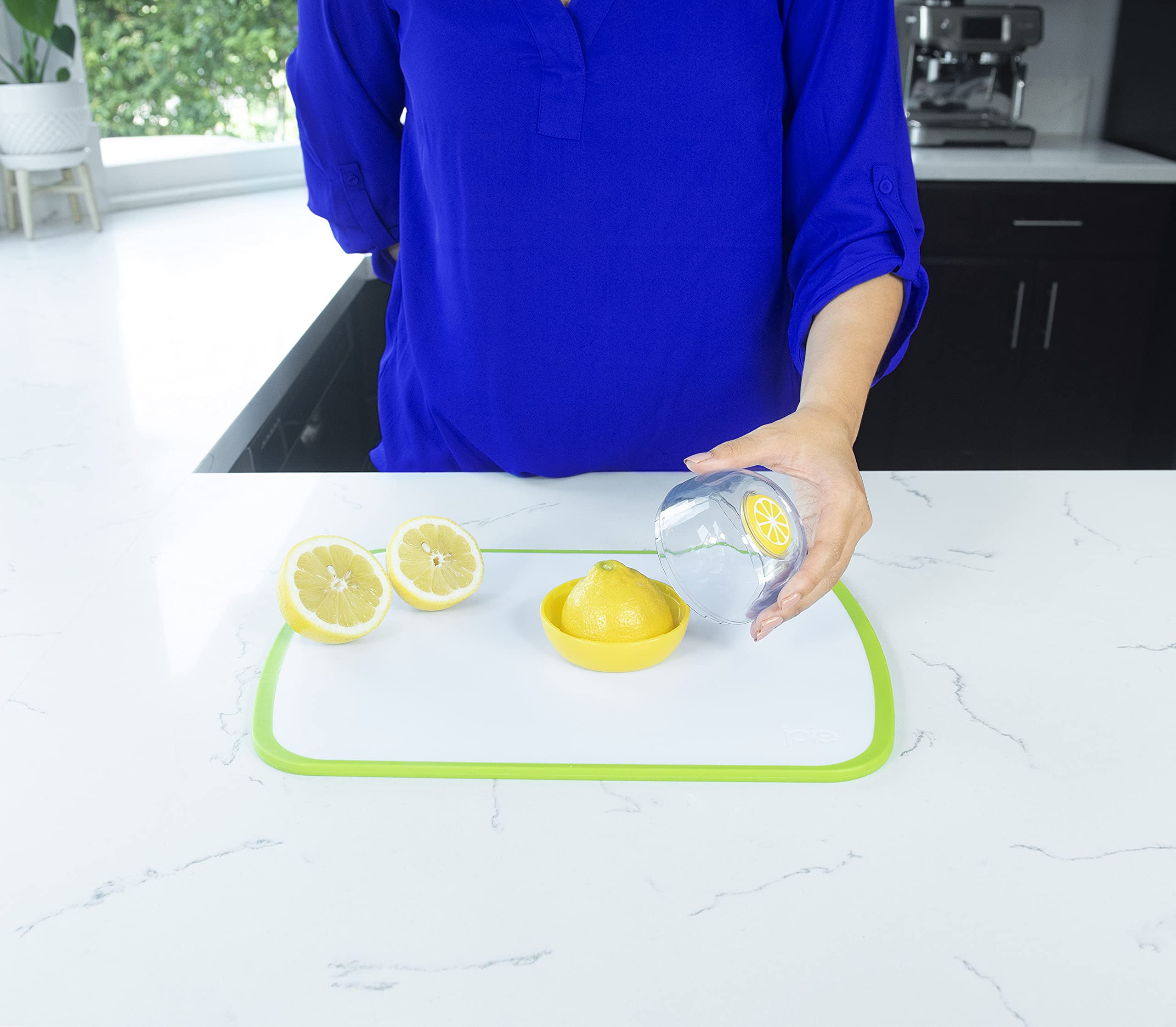 Joie Fresh Flip Pod Lemon Storage Container - Keeps Lemons Fresh, BPA-Free, Stackable, Yellow 5