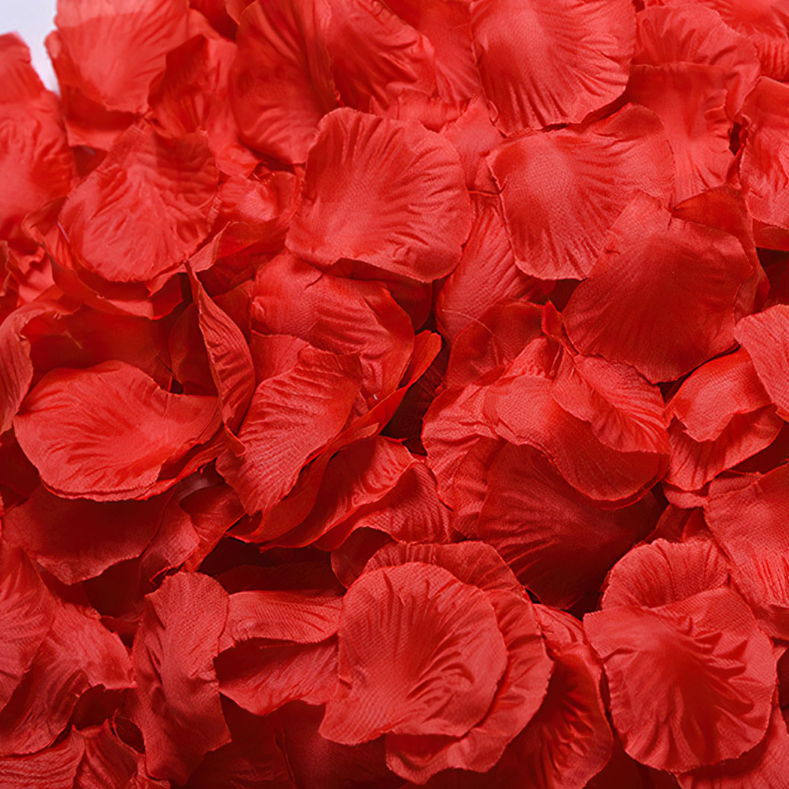 Lafefe Artificial Rose Petals - 1200 Count Red Silk Petals for Weddings & Romantic Events | Reusable 4