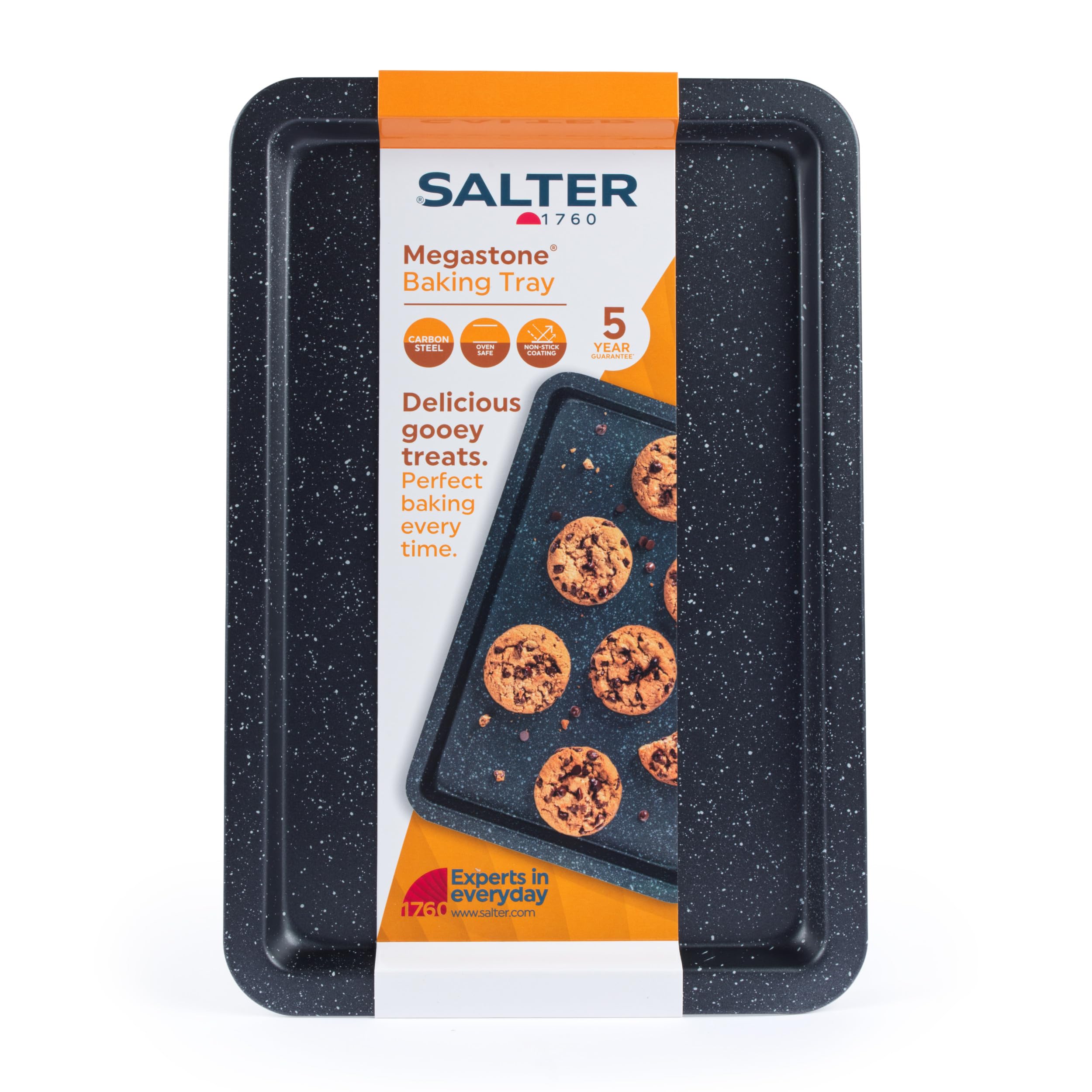 Salter Megastone BW07033EU7 Baking Tray - 37cm Carbon Steel, Ultra Non-Stick | Oven Safe 220°C 8