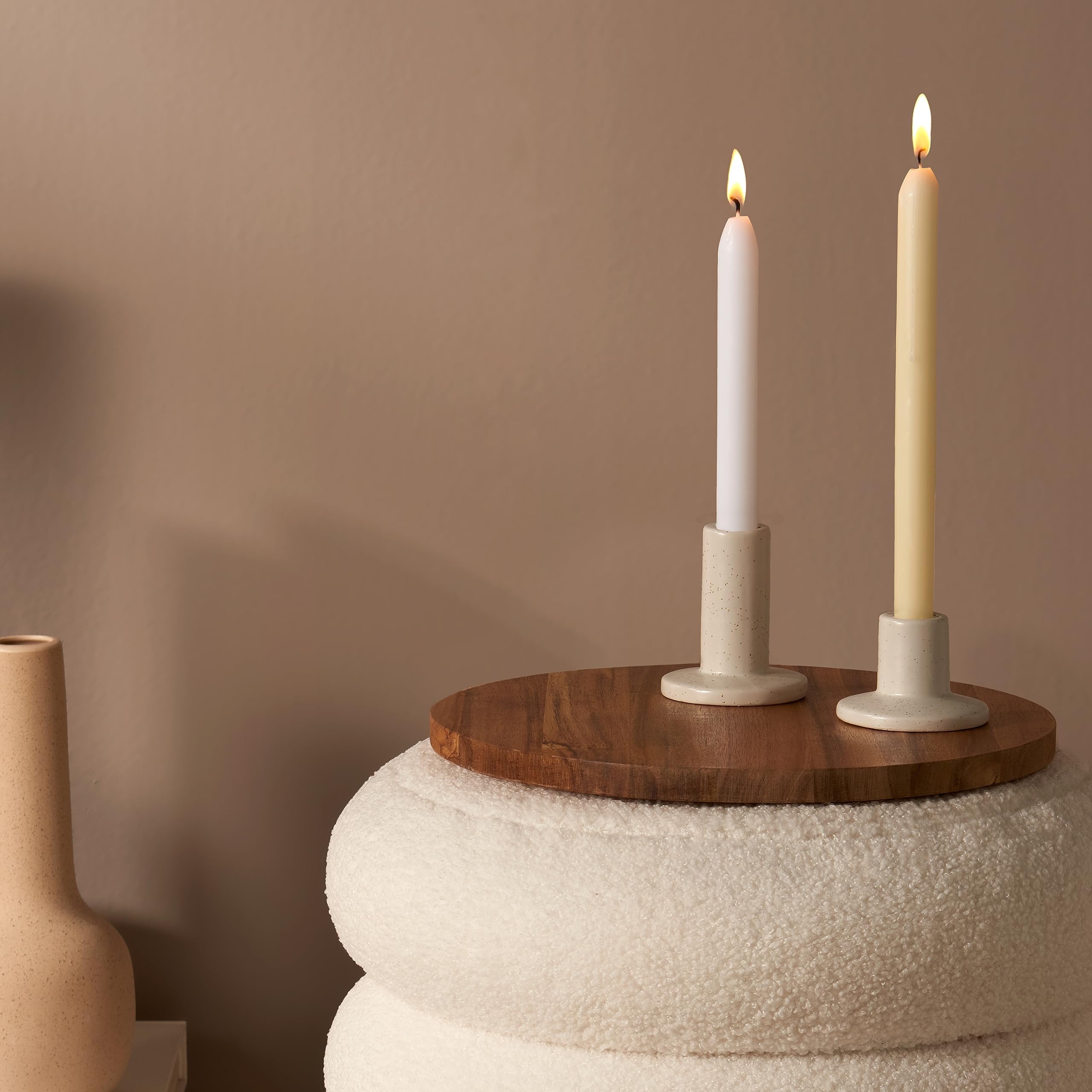 BOLSIUS Tapered Dinner Candles - White, 8-Pack | 17 cm Height | 5 Hour Burn Time 3
