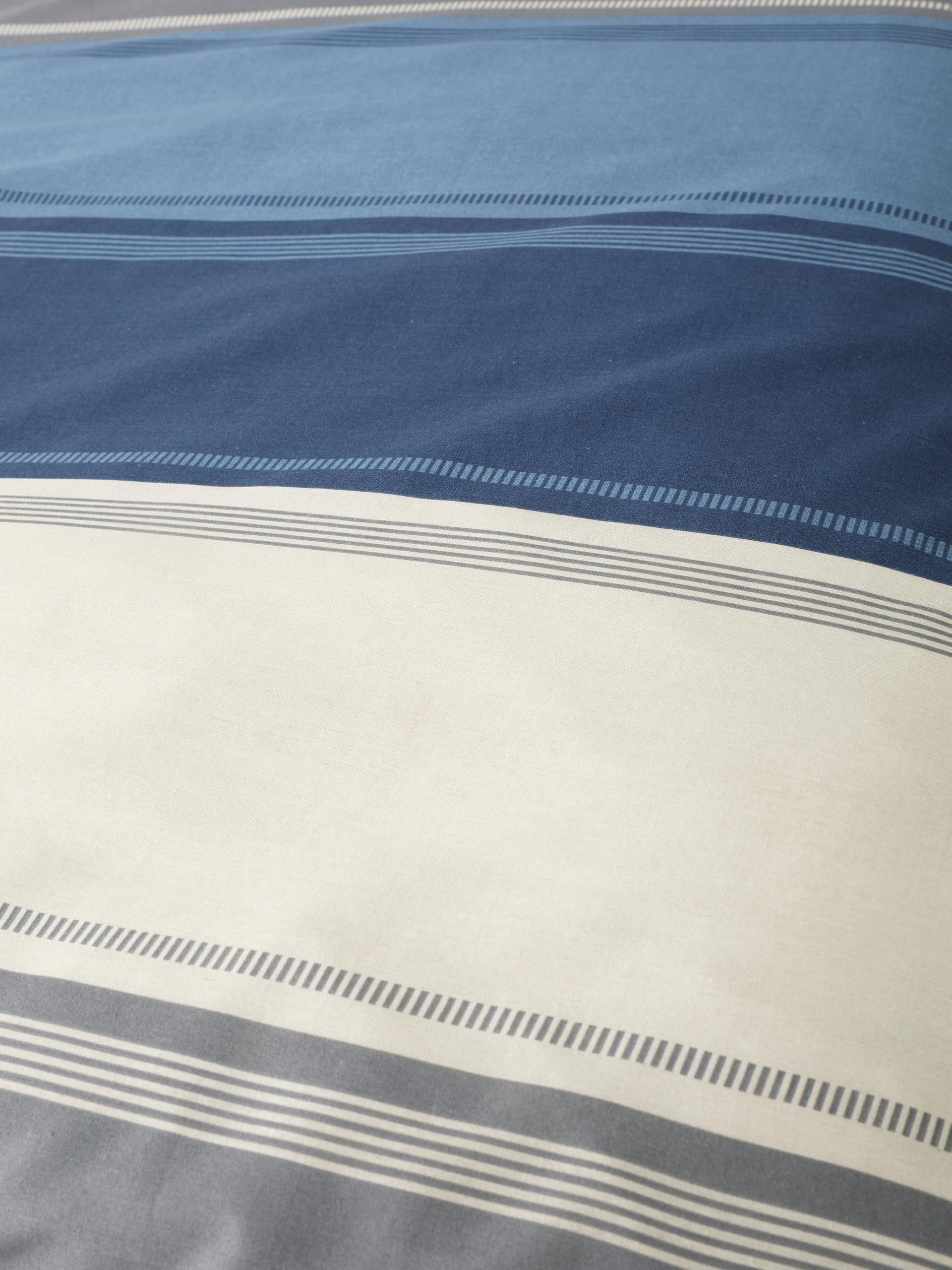 Fusion Betley Classic Wide Stripe Duvet Cover Set | Single Size | 52% Polyester 48% Cotton | Blue Stripe 6