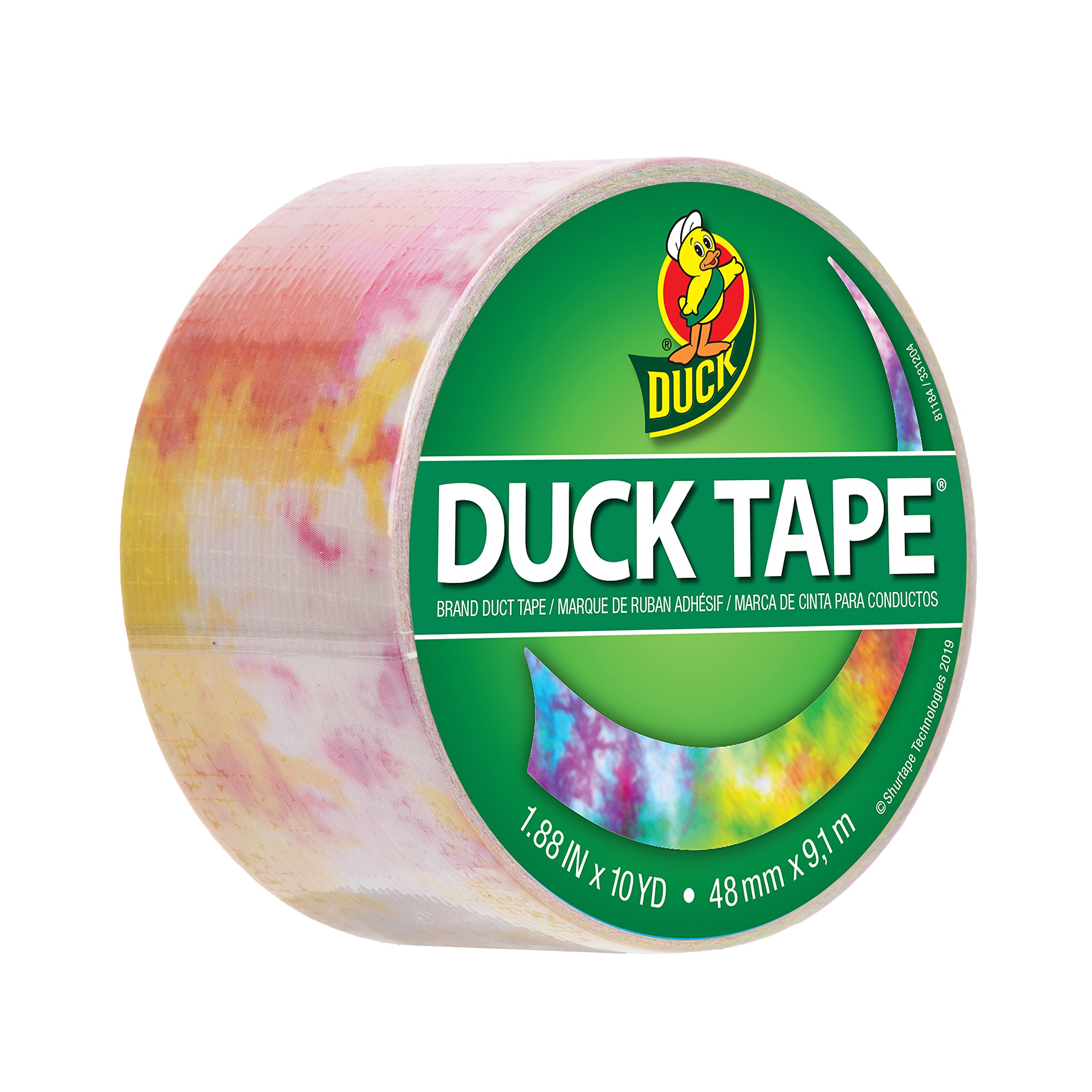 Duck Patterned Arts & Crafts Tape - Tie Dye Colour | Self-Adhesive PVC/PE/PP Roll 1