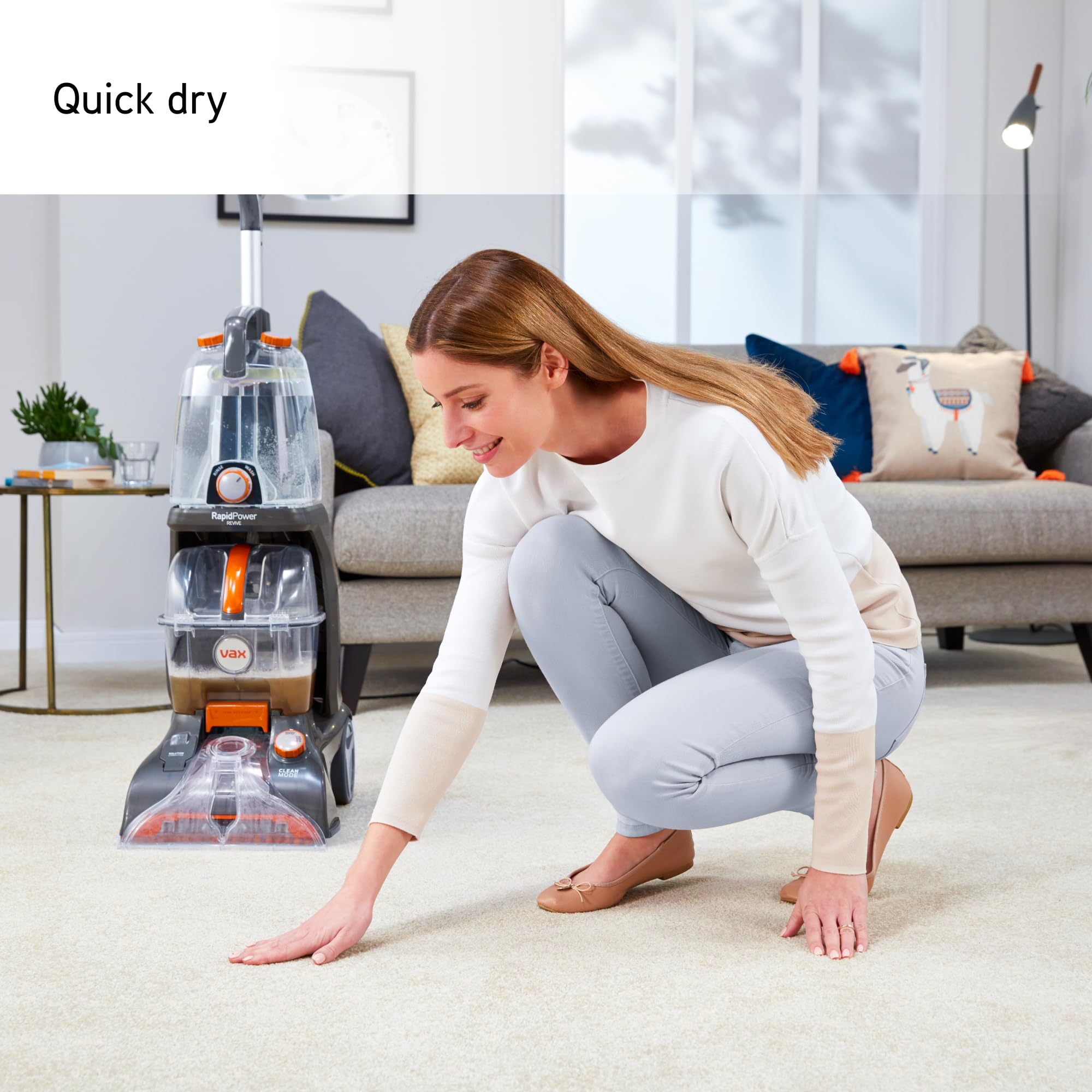 Vax Rapid Power Revive Carpet Cleaner Machine - 240W Power | 2.5L Capacity | Graphite 7