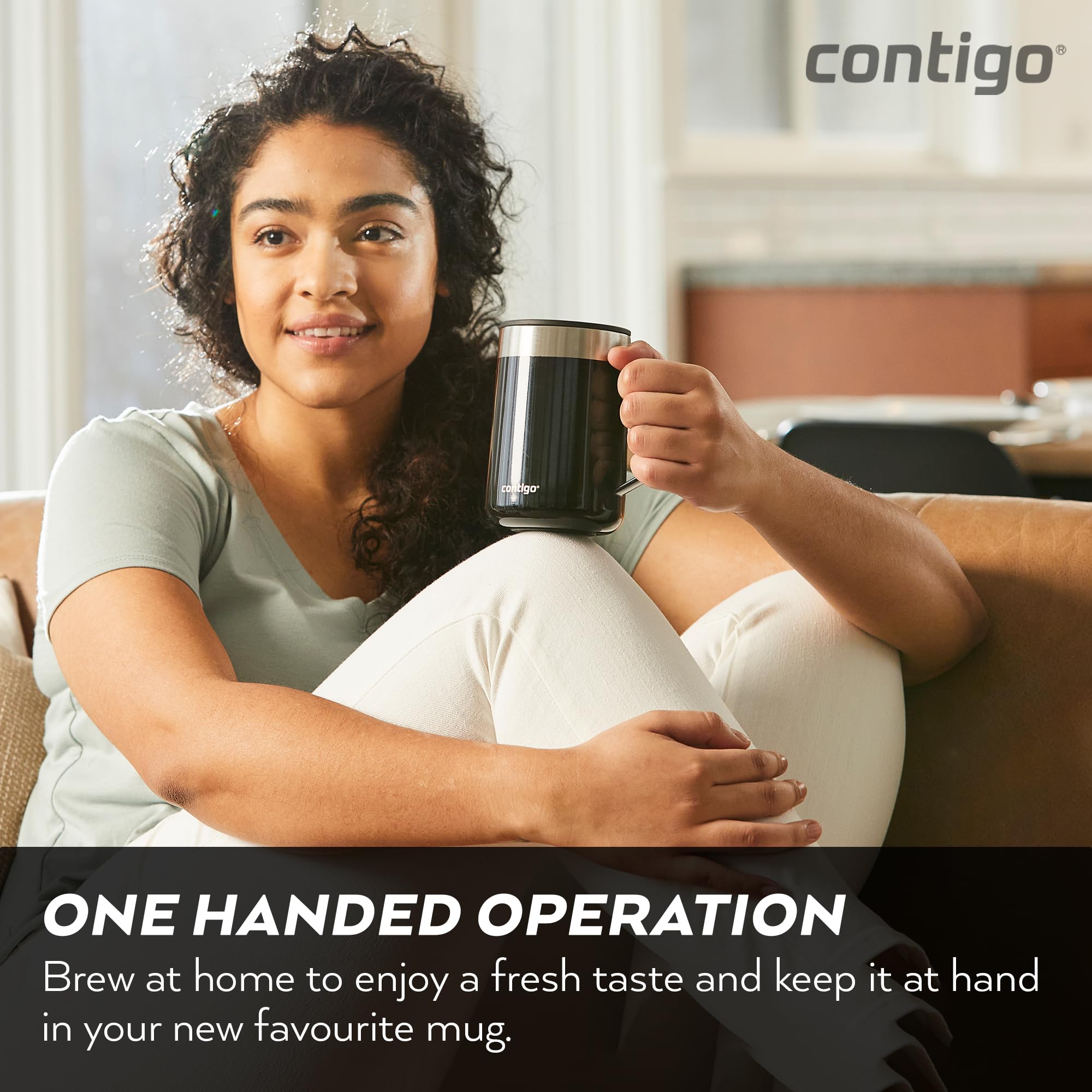 Contigo Streeterville Desk Mug - THERMALOCK Insulation | Stainless Steel Handle | 410 ml 7