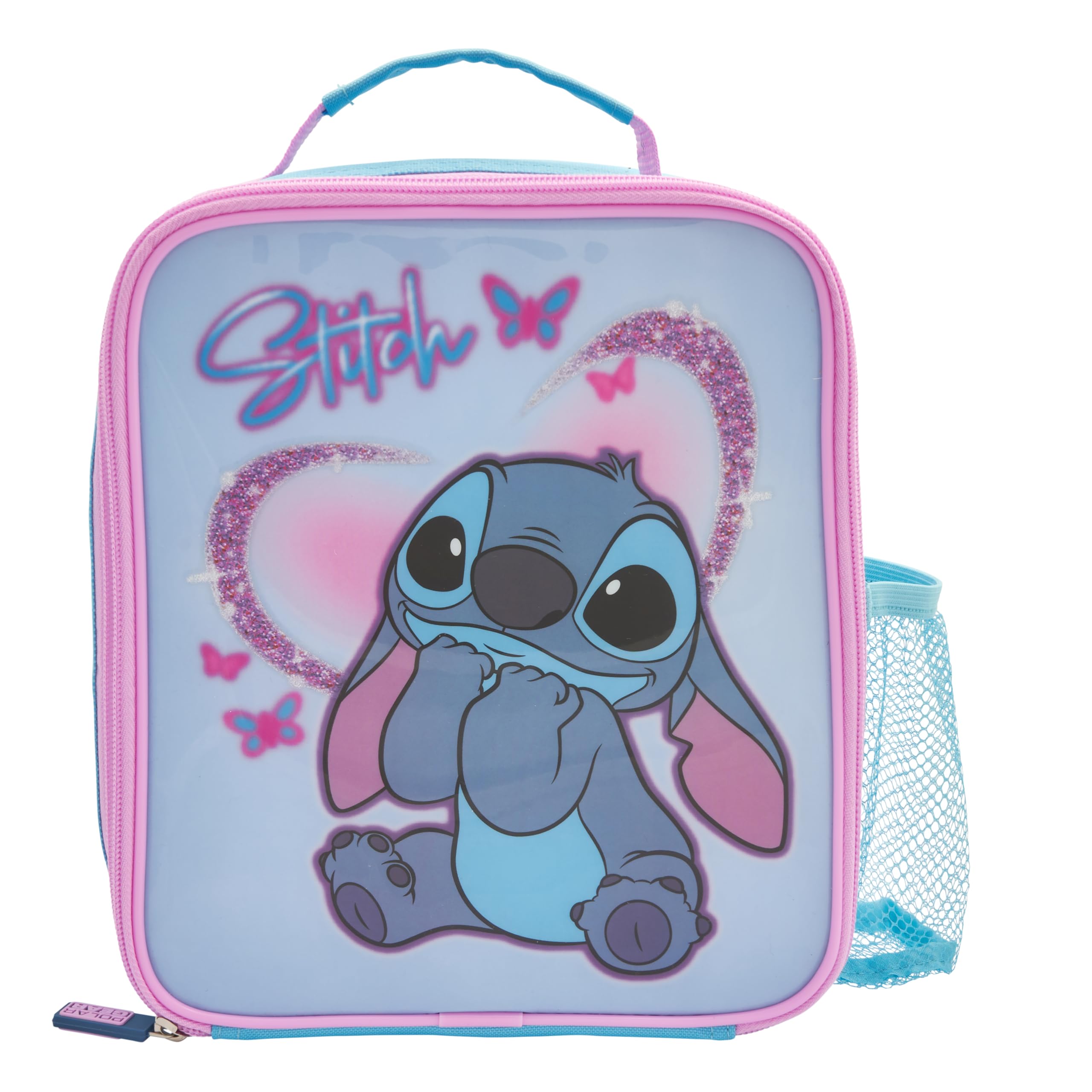 Disney Stitch Lunch Bag with Mini Lunch Box by Polar Gear - Insulated Polyester, Includes Snack Pot 2